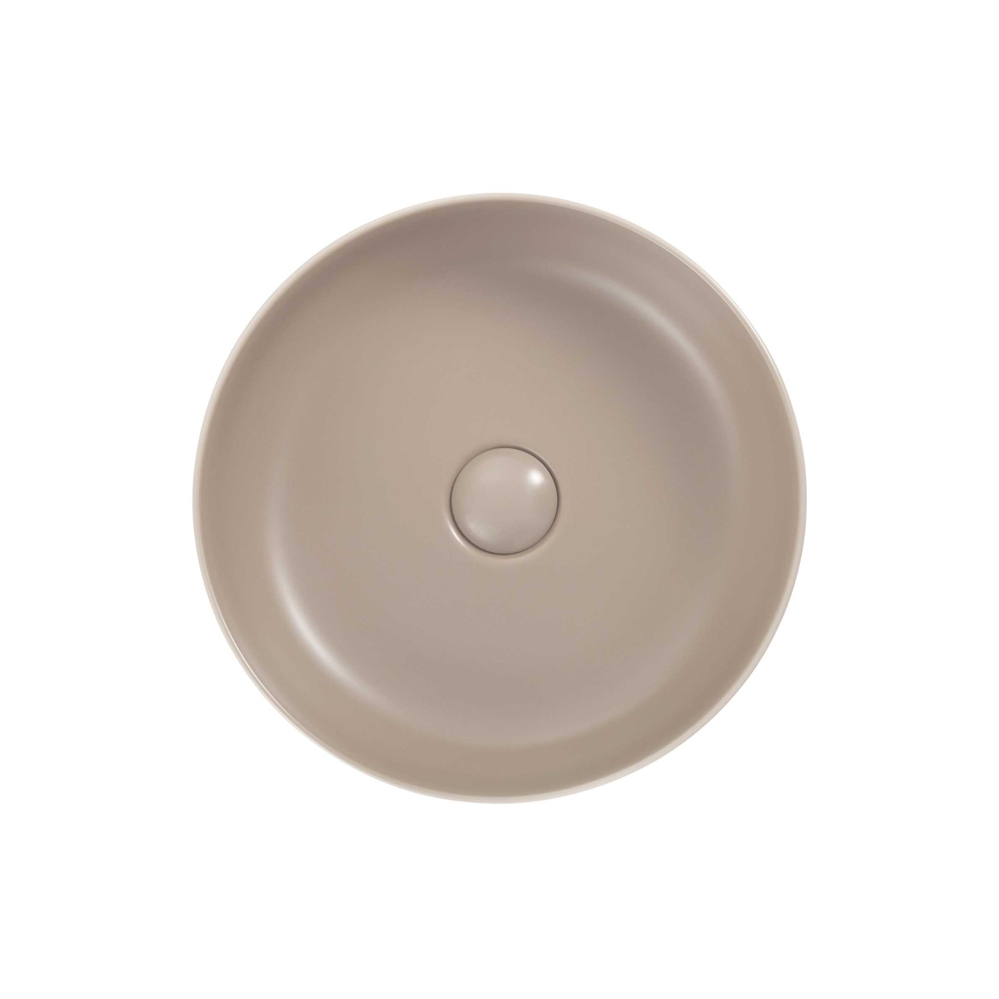 SEIMA AURORA 380 ABOVE COUNTER BASIN SILK MATTE SMOKY TAUPE 380MM