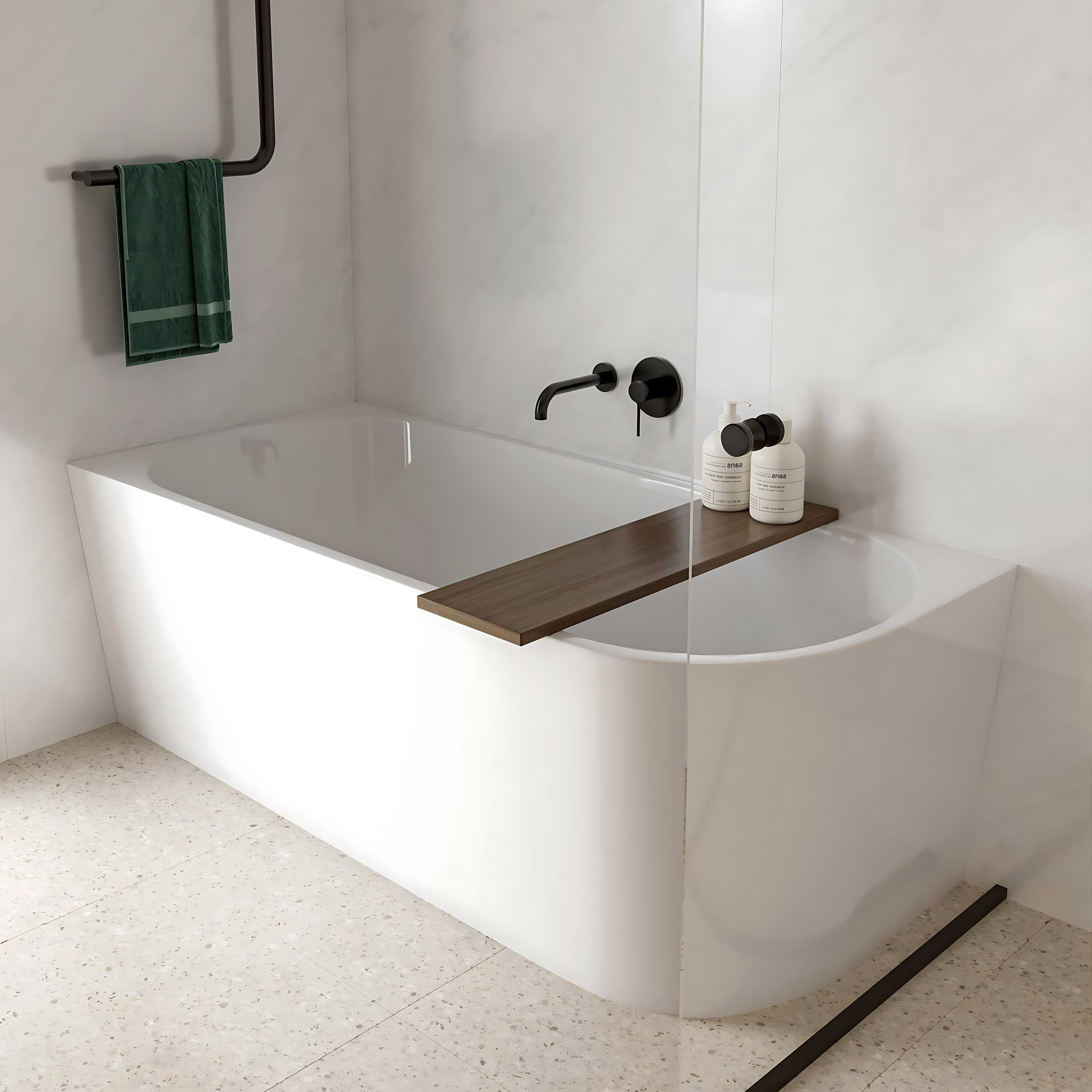 SEIMA PLATI 110 LEFT CORNER BATHTUB GLOSS WHITE 1500MM