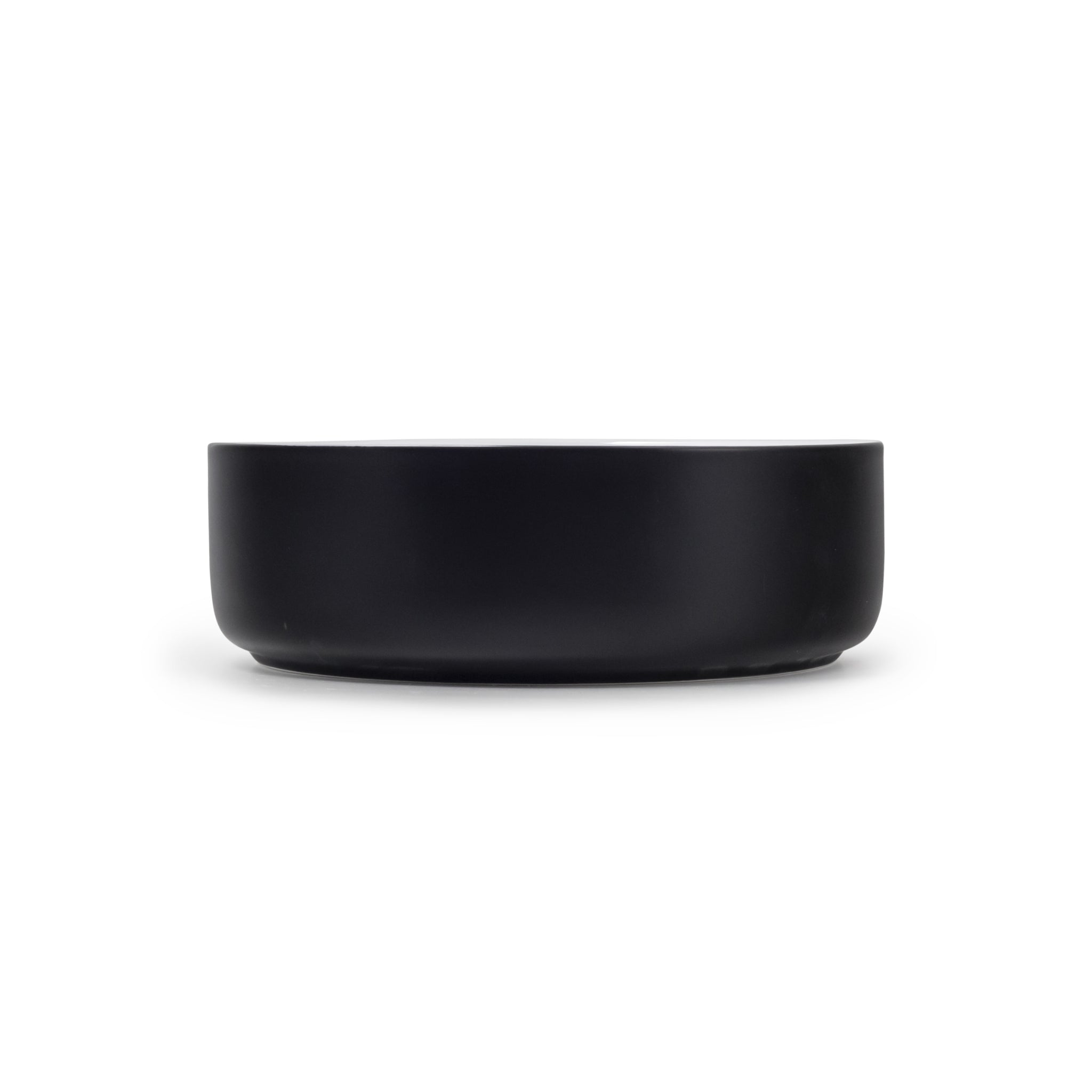 SEIMA ARKO 355 ABOVE COUNTER BASIN BLACK AND SILK MATTE WHITE 355MM