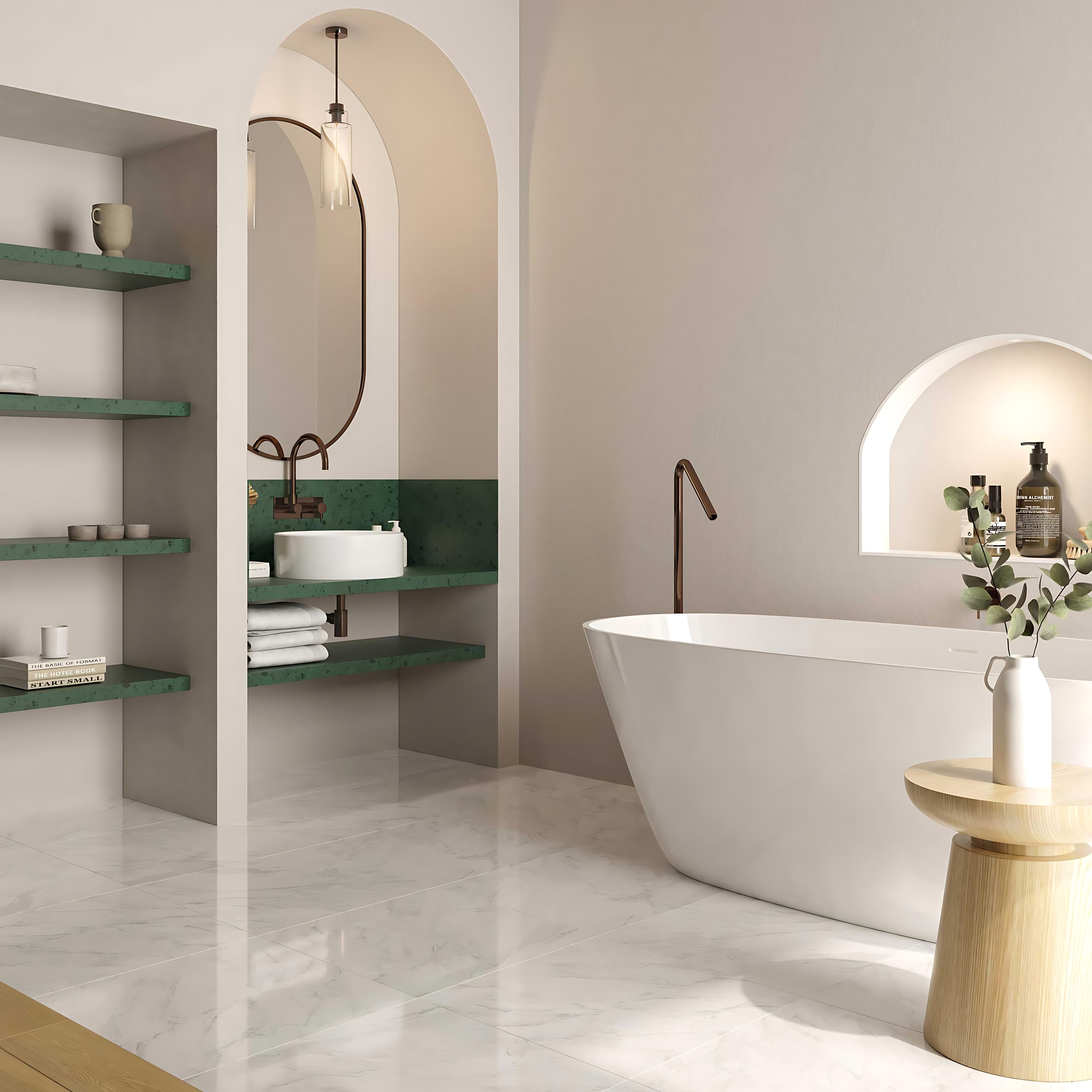 SEIMA SYROS 105 FREESTANDING BATHTUB WITH OVERFLOW GLOSS WHITE (AVAILABLE IN 1500MM AND 1700MM)