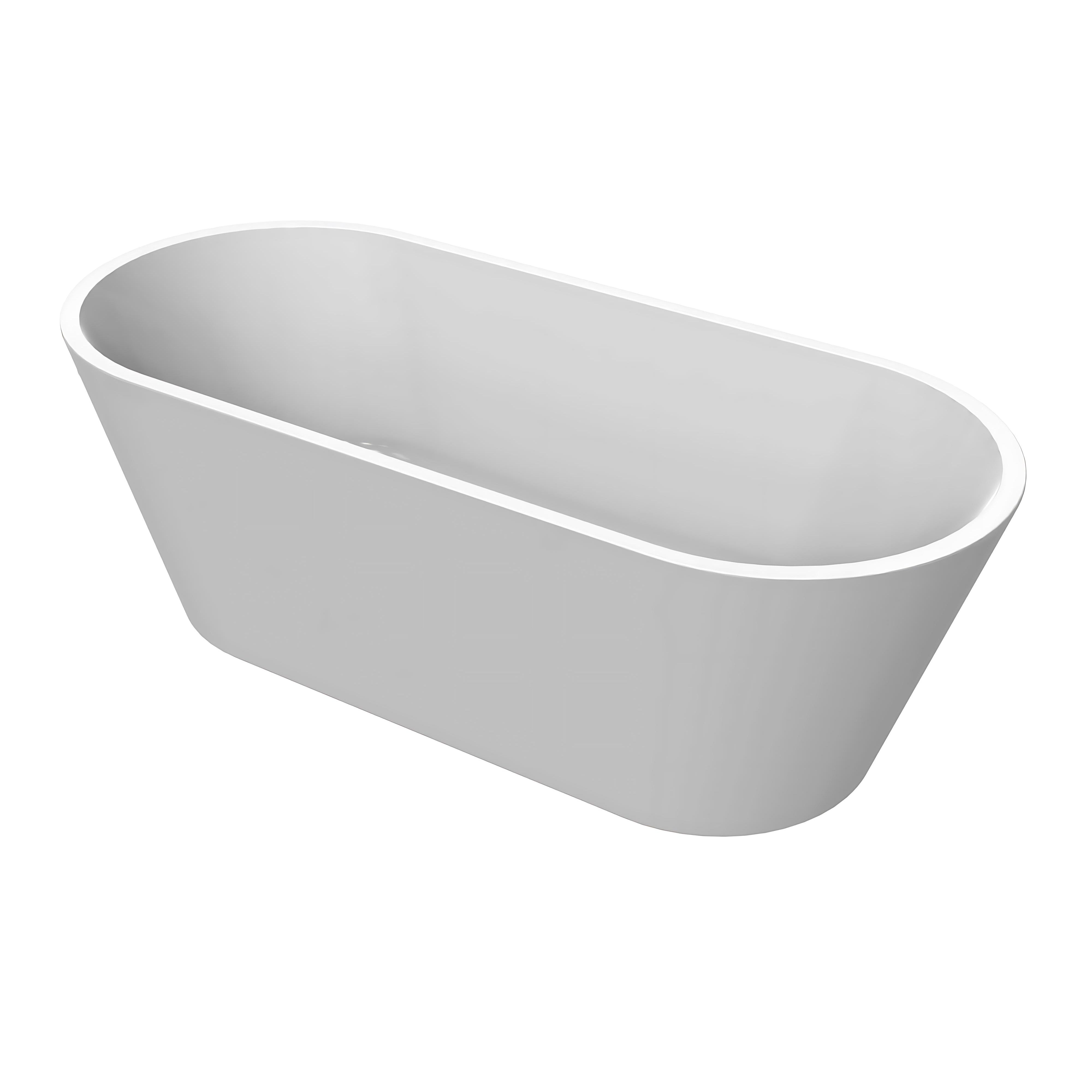 SEIMA SYROS 105 FREESTANDING BATHTUB WITH OVERFLOW GLOSS WHITE (AVAILABLE IN 1500MM AND 1700MM)