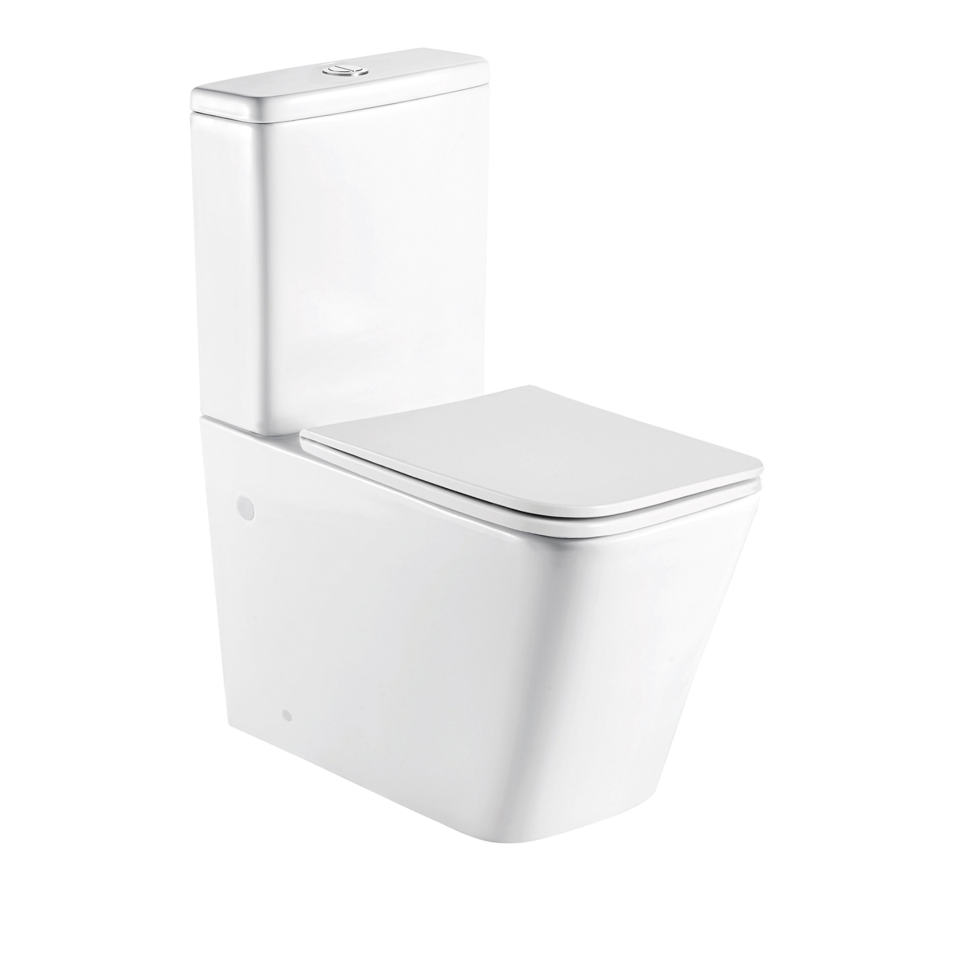 SEIMA PLATI RIMLESS CLOSE COUPLED TOILET SUITE GLOSS WHITE