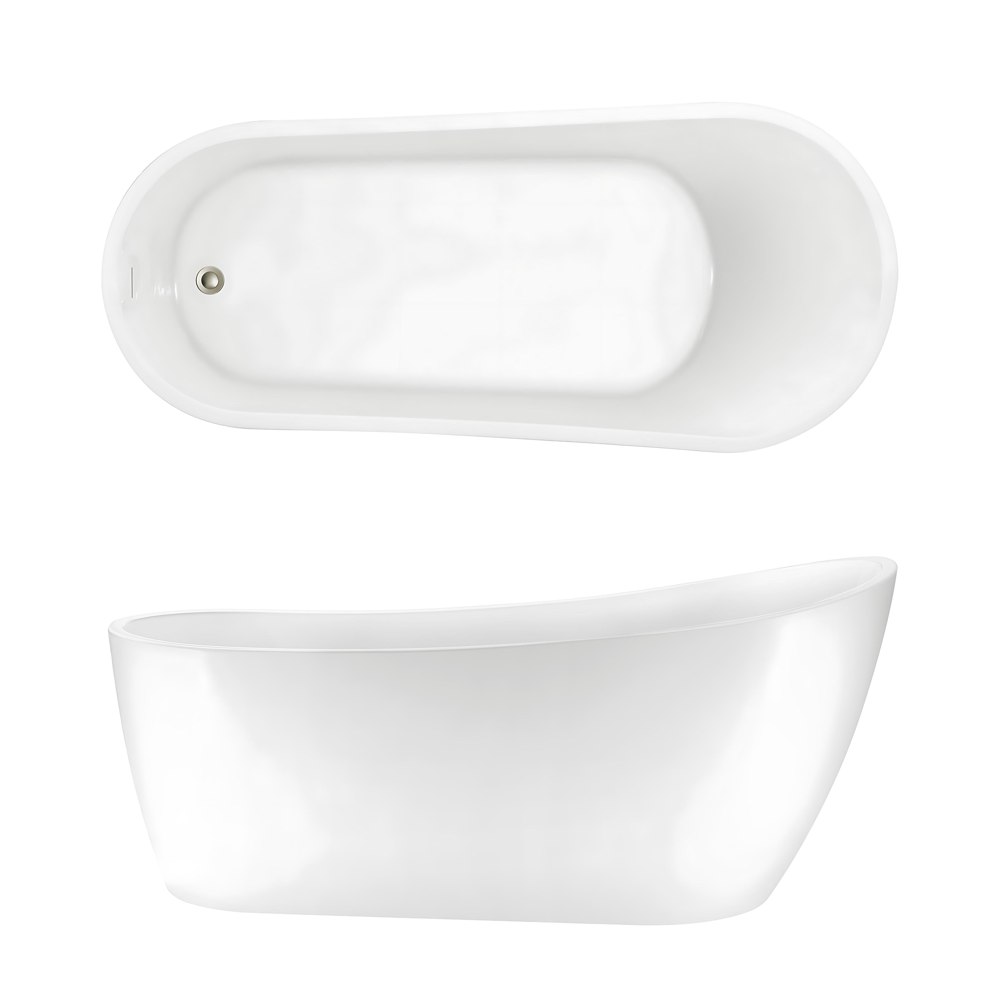 SEIMA ARKO 140 FREESTANDING BATHTUB WITH OVERFLOW MATTE WHITE 1700MM