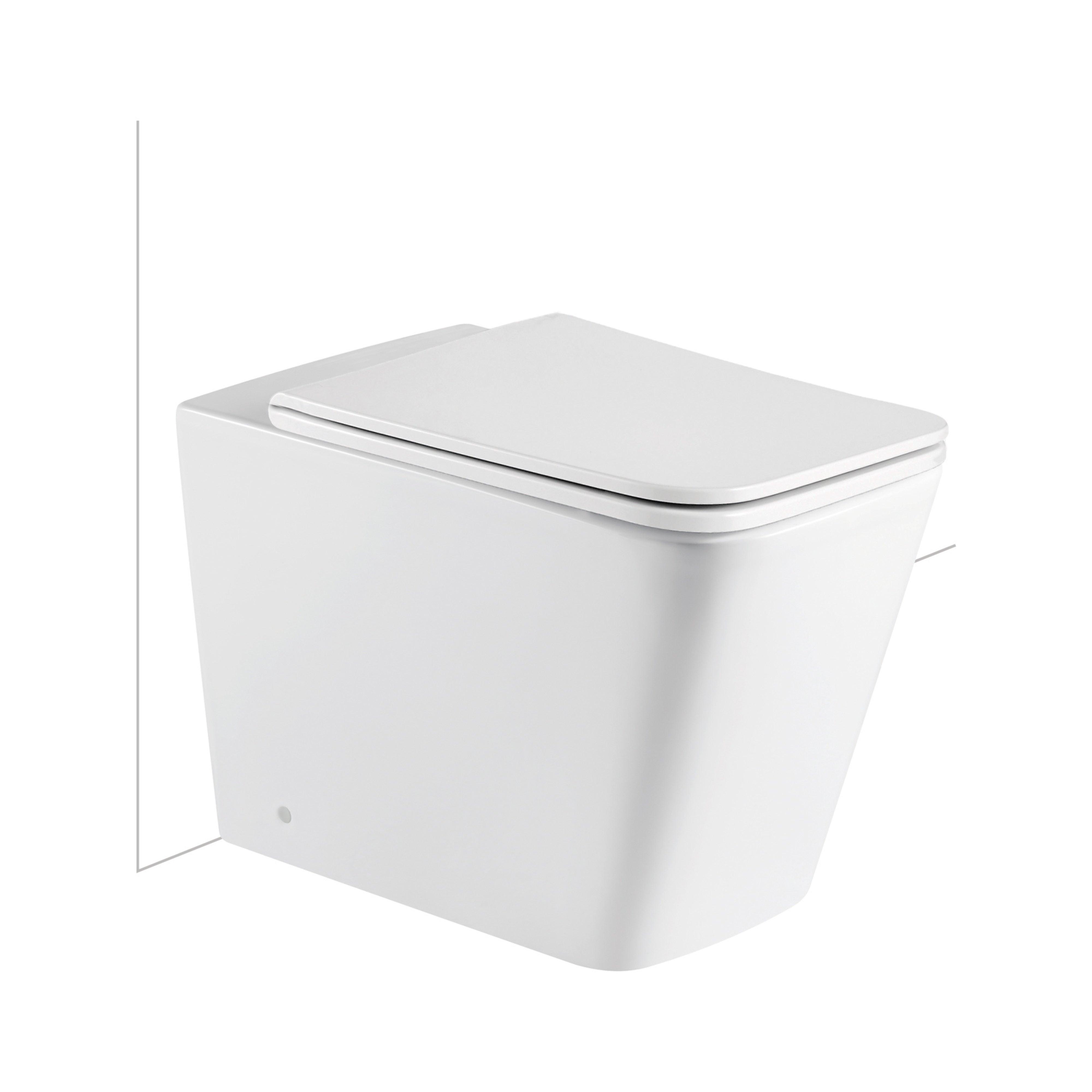 SEIMA PLATI WALL FACED RIMLESS TOILET SUITE GLOSS WHITE