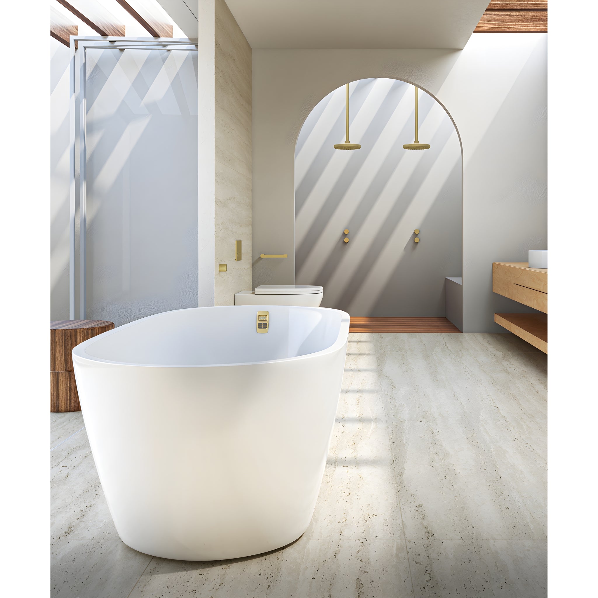 SEIMA ARKO 120 FREESTANDING BATHTUB WITH SMARTFILL SYSTEM GLOSS WHITE (AVAILABLE IN 1500MM AND 1700MM)