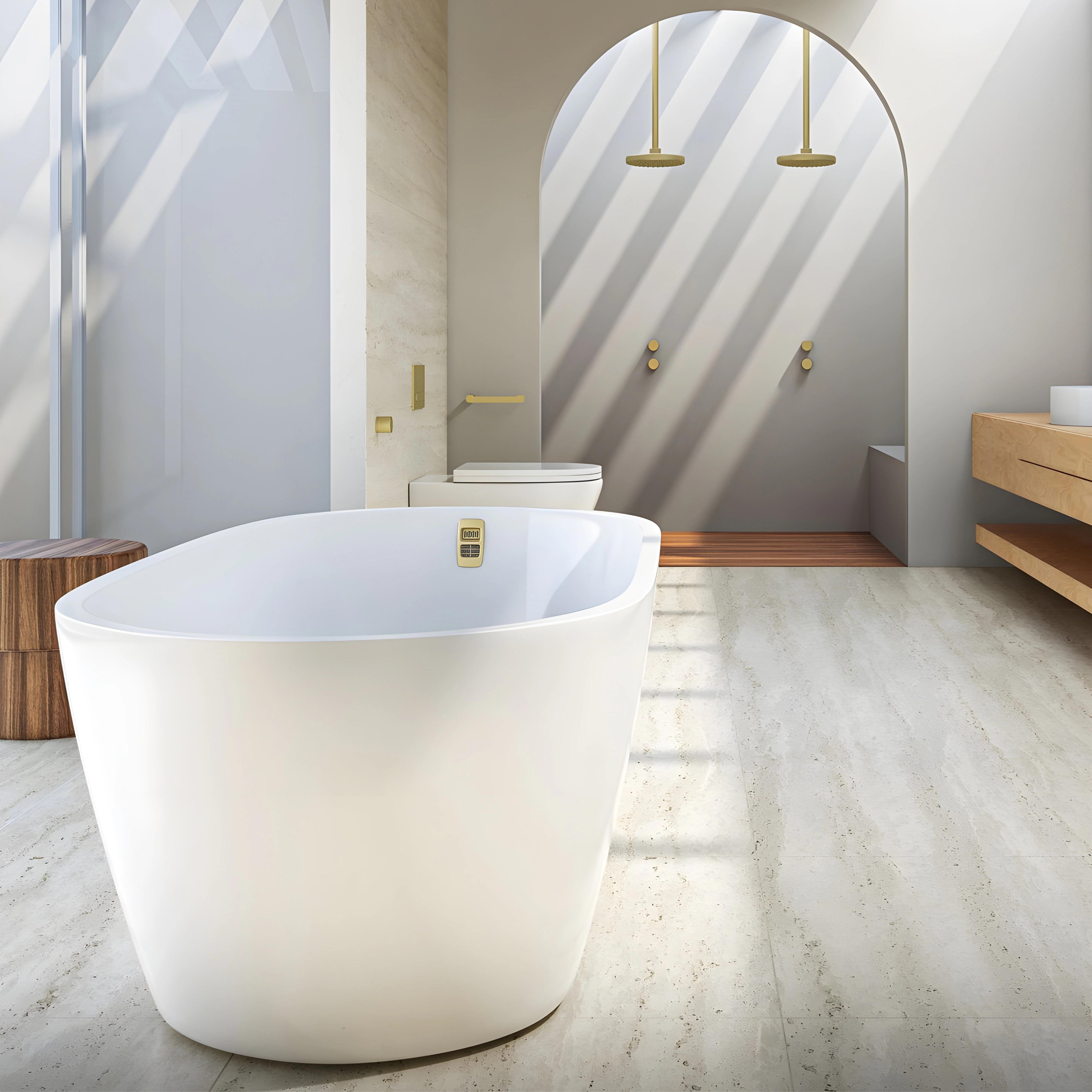 SEIMA LIMNI 101 FREESTANDING BATHTUB WITH SMARTFILL SYSTEM GLOSS WHITE (AVAILABLE IN 1500MM AND 1700MM)