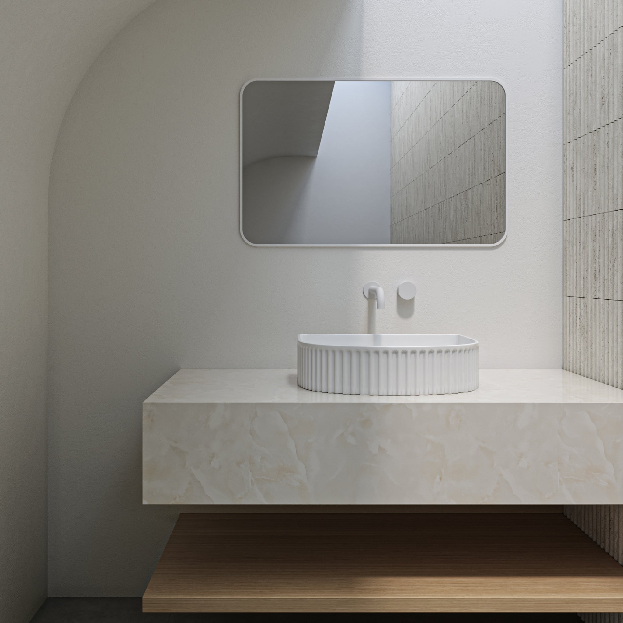 SEIMA CLEO 410 ABOVE COUNTER BASIN SILK MATTE WHITE 415MM