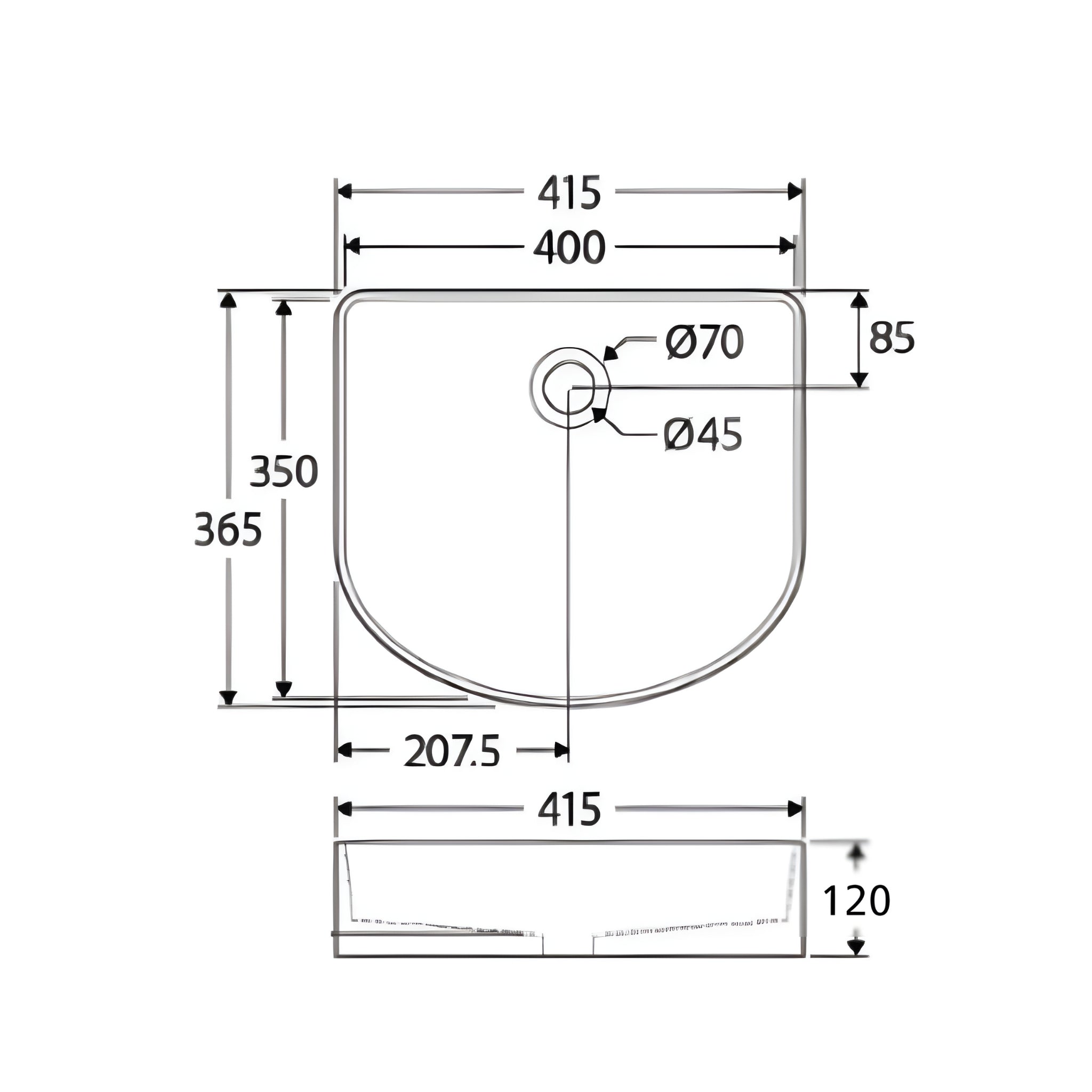 SEIMA CLEO 410 ABOVE COUNTER BASIN SILK MATTE WHITE 415MM