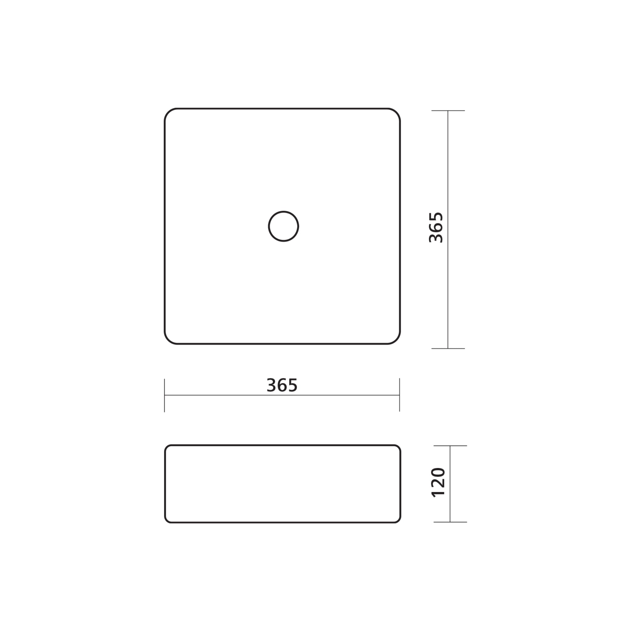 SEIMA CLEO 365 ABOVE COUNTER BASIN SILK MATTE WHITE 365MM