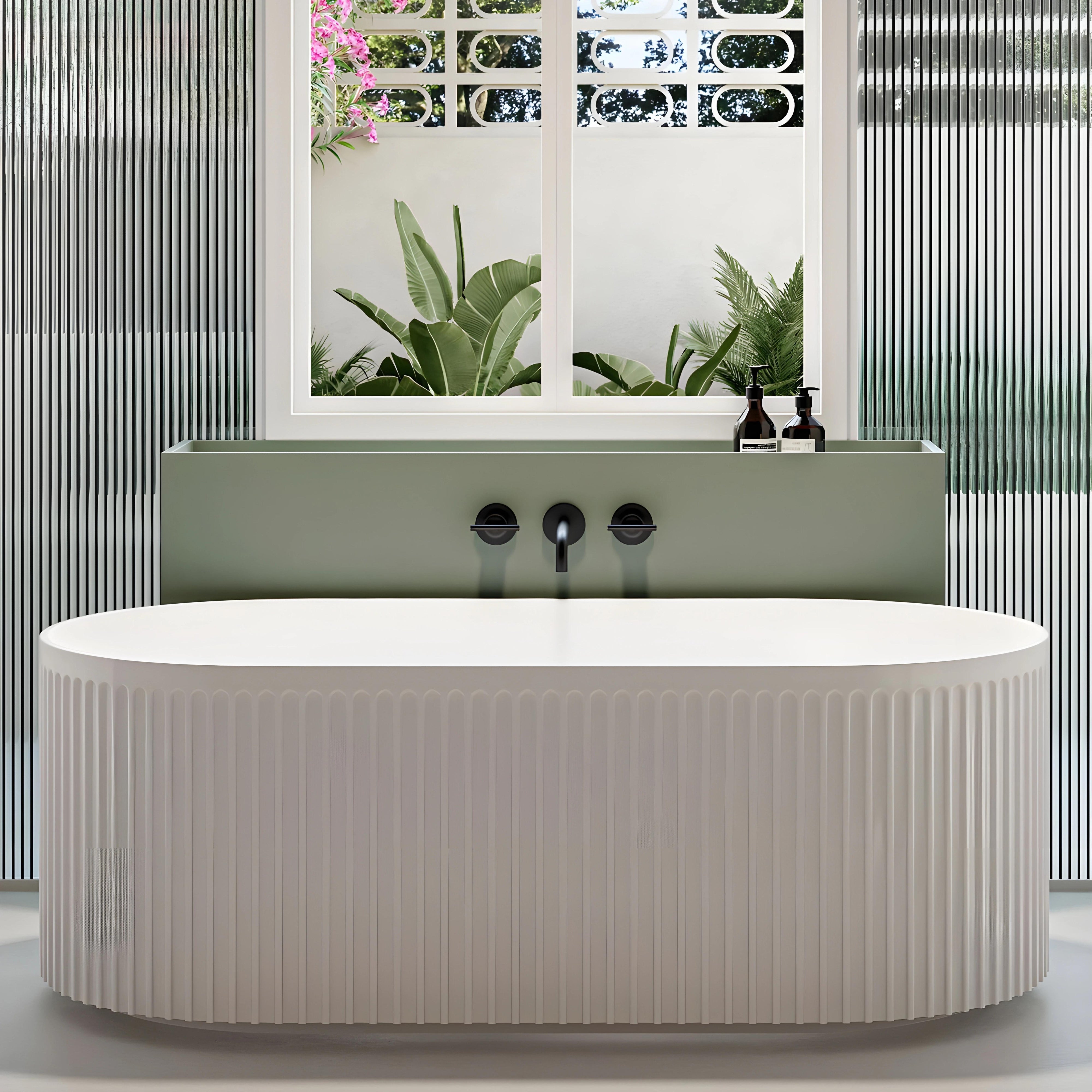 SEIMA CLEO 100 FREESTANDING BATHTUB MATTE WHITE (AVAILABLE IN 1500MM AND 1700MM)