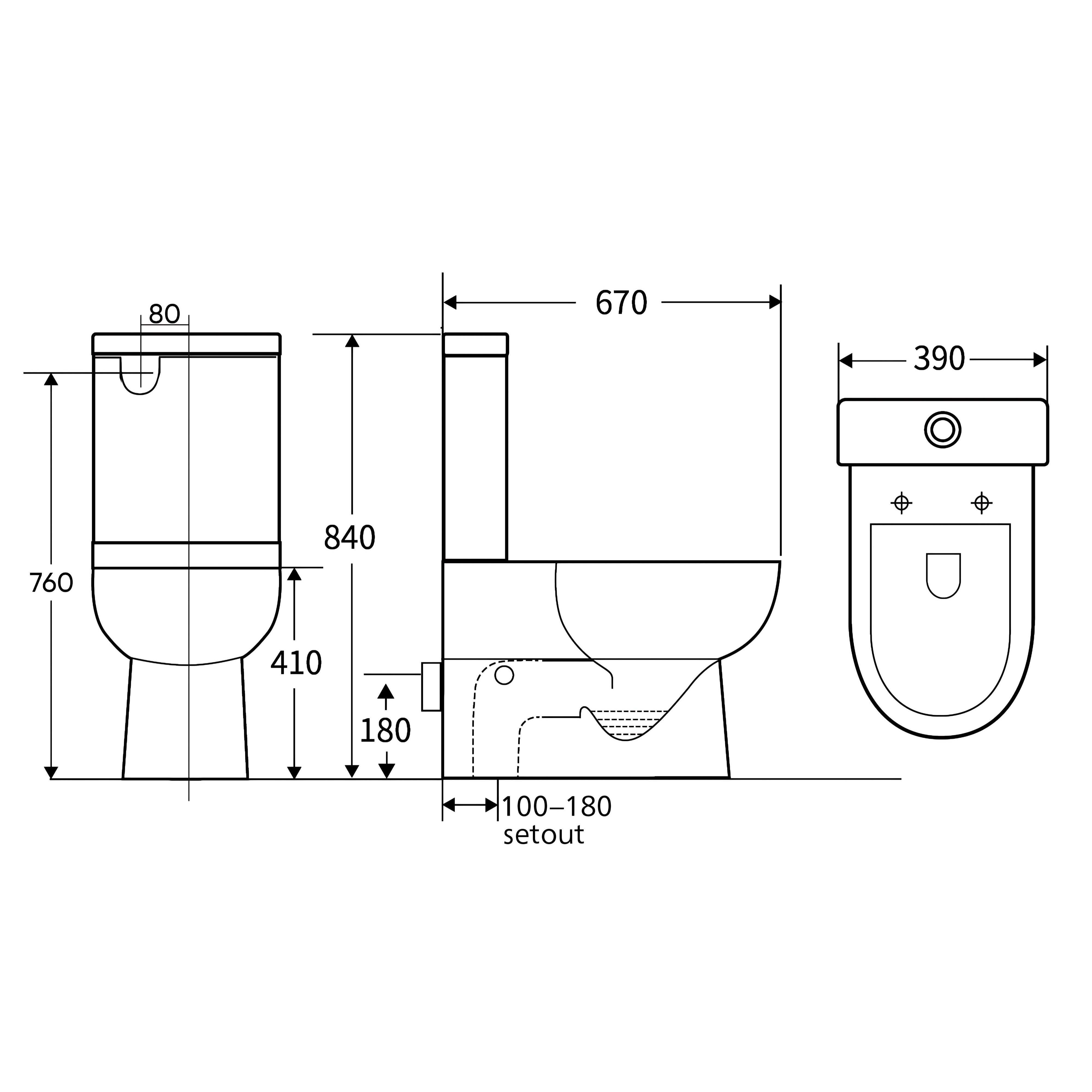 SEIMA CHIOS CLOSE COUPLED TOILET SUITE GLOSS WHITE