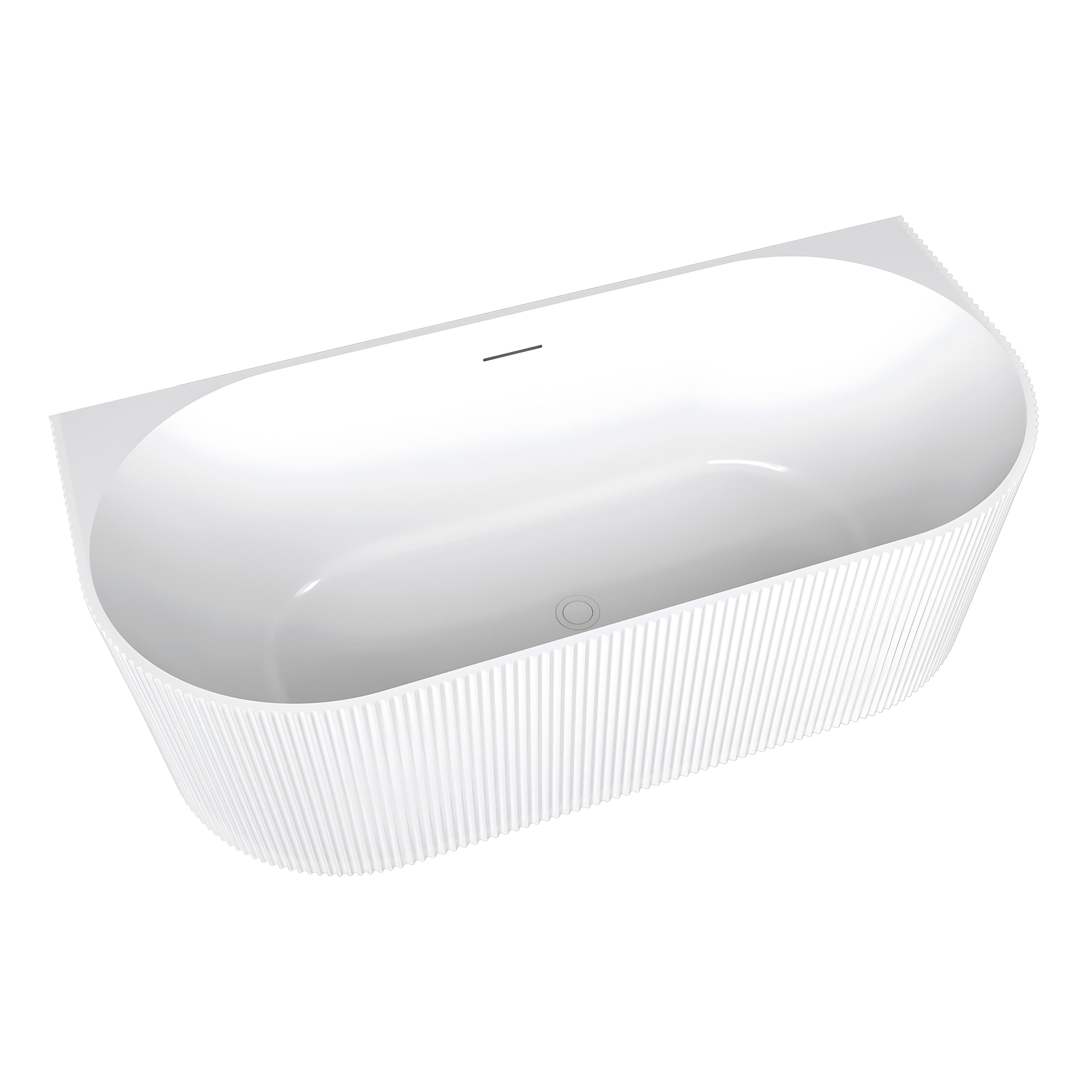 SEIMA CLEO 115 BACK-TO-WALL BATHTUB WITH OVERFLOW GLOSS WHITE (AVAILABLE IN 1500MM AND 1700MM)