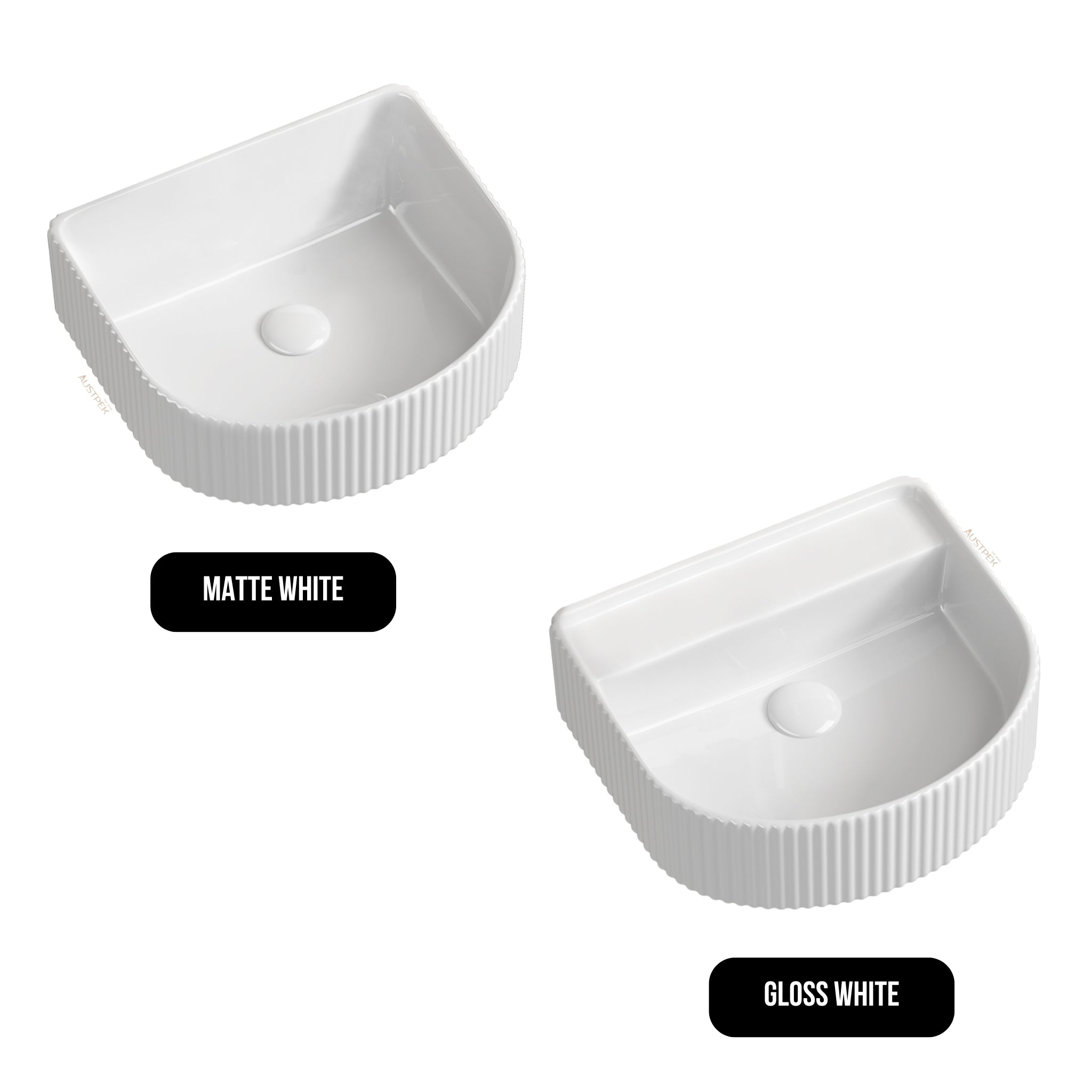 SEIMA CLEO 404 WALL HUNG BASIN SILK MATTE WHITE 430MM