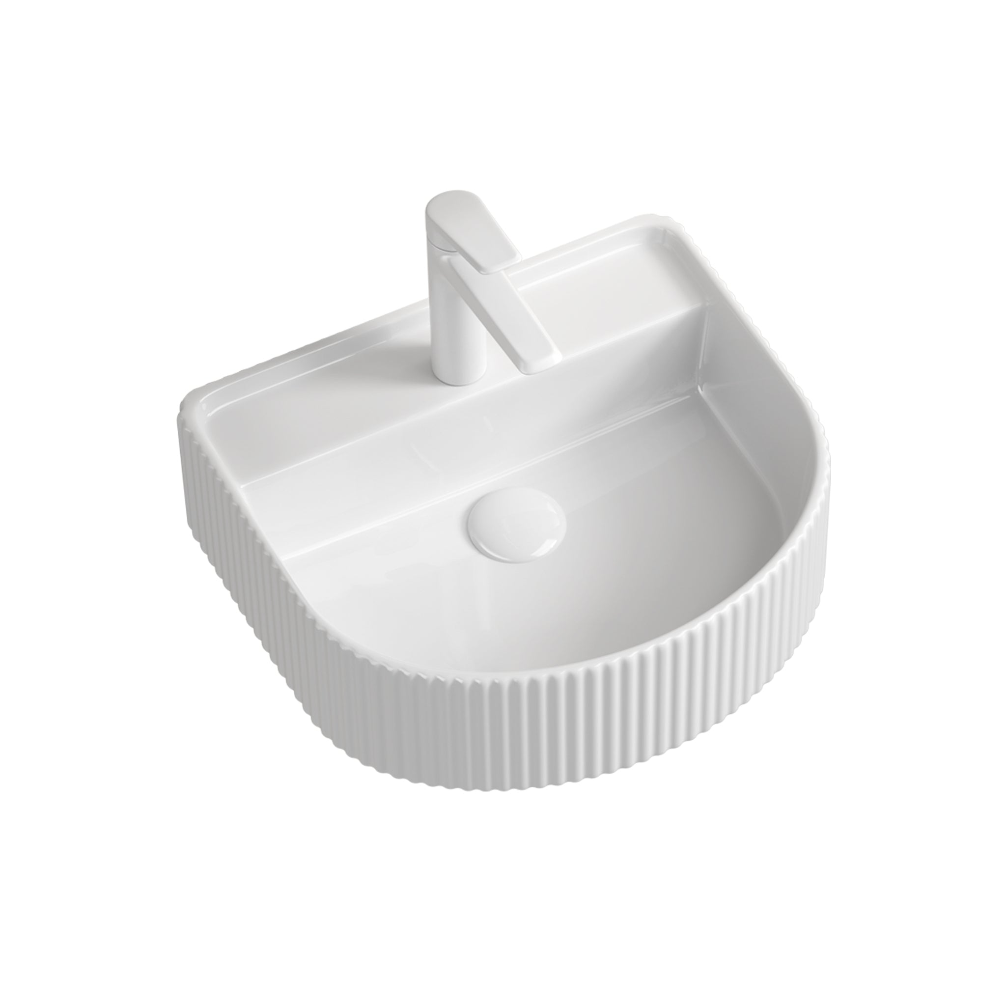 SEIMA CLEO 404 WALL HUNG BASIN GLOSS WHITE 430MM