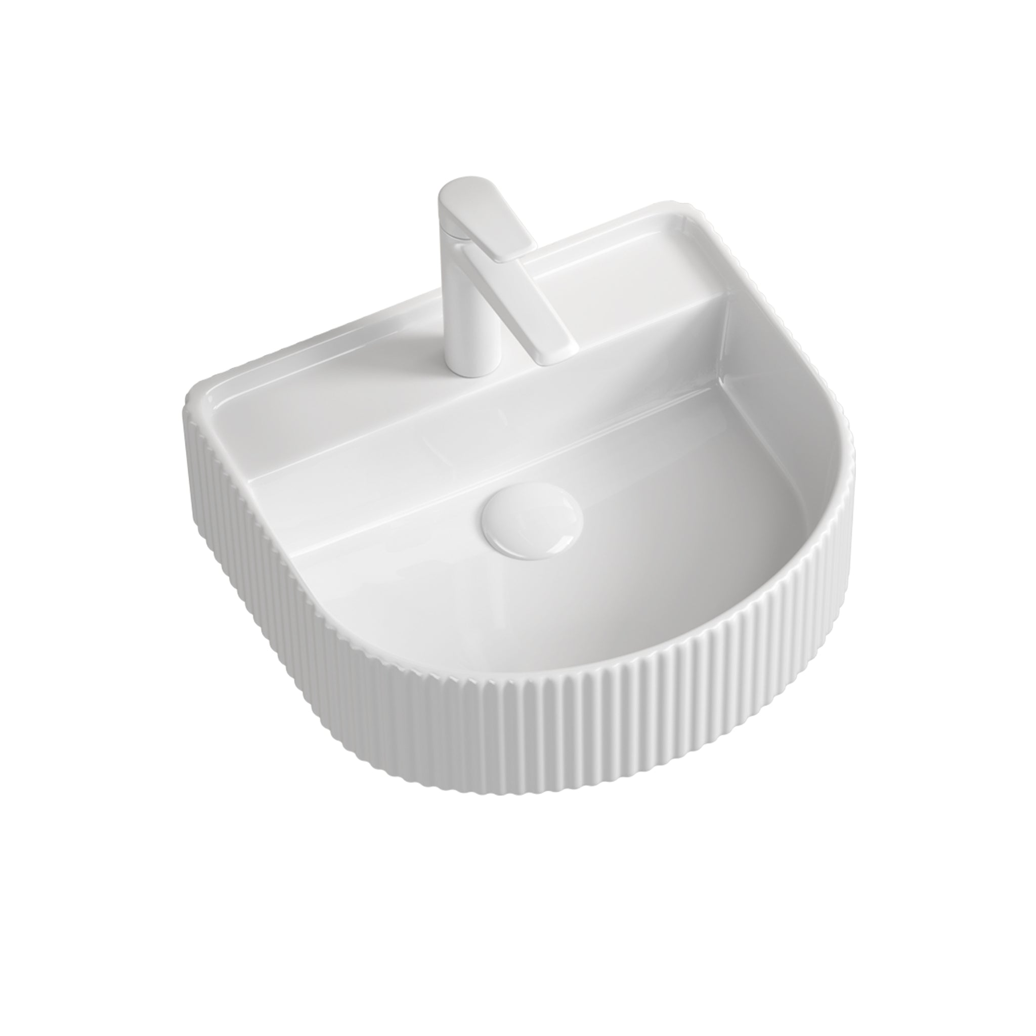 SEIMA CLEO 404 WALL HUNG BASIN SILK MATTE WHITE 430MM