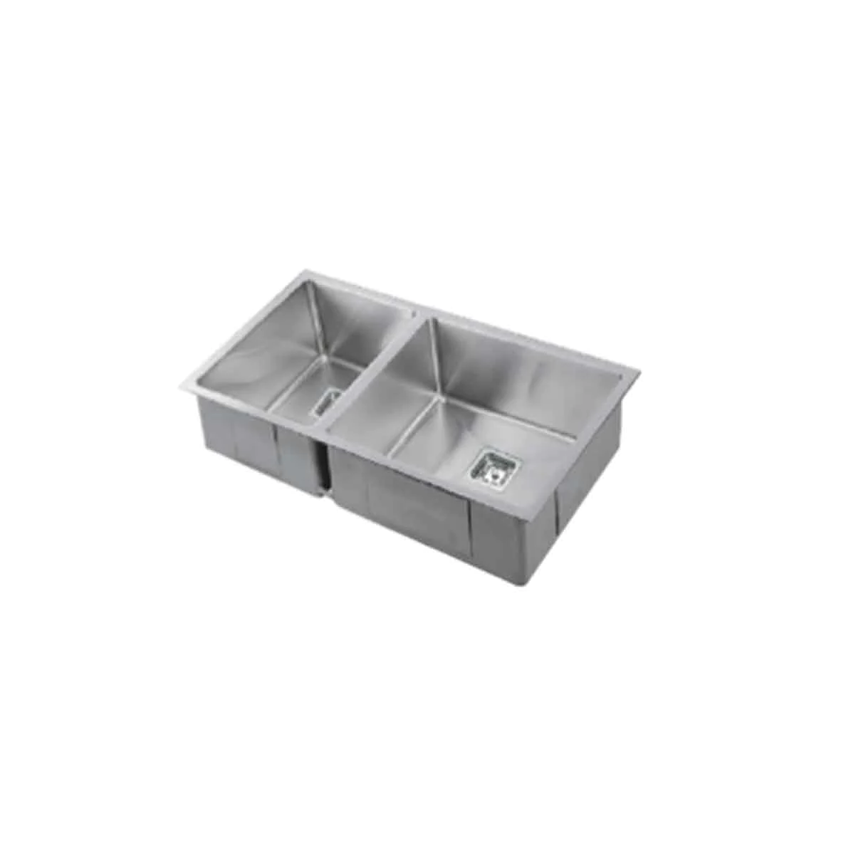 VEROTTI INOX 1 3/4 BOWL UNIVERSAL STAINLESS STEEL KITCHEN SINK GUN METAL 765MM (AVAILABLE IN LEFT OR RIGHT CONFIGURATION)