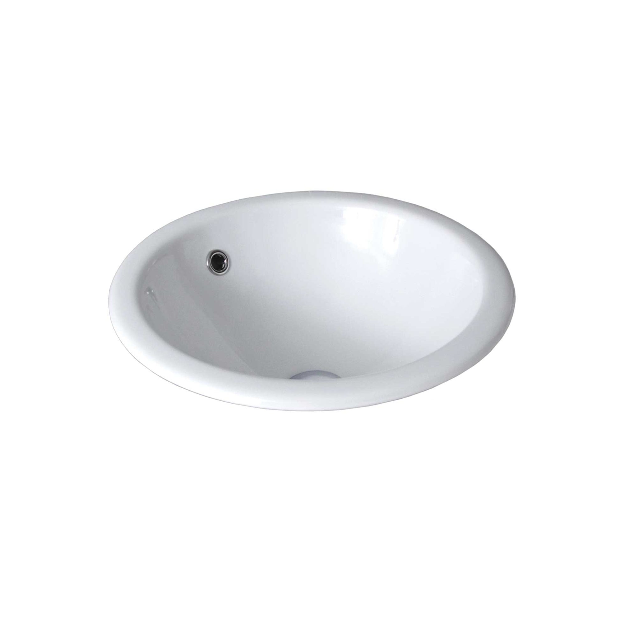 SEIMA SYROS 213 INSET BASIN WITH OVERFLOW GLOSS WHITE 400MM