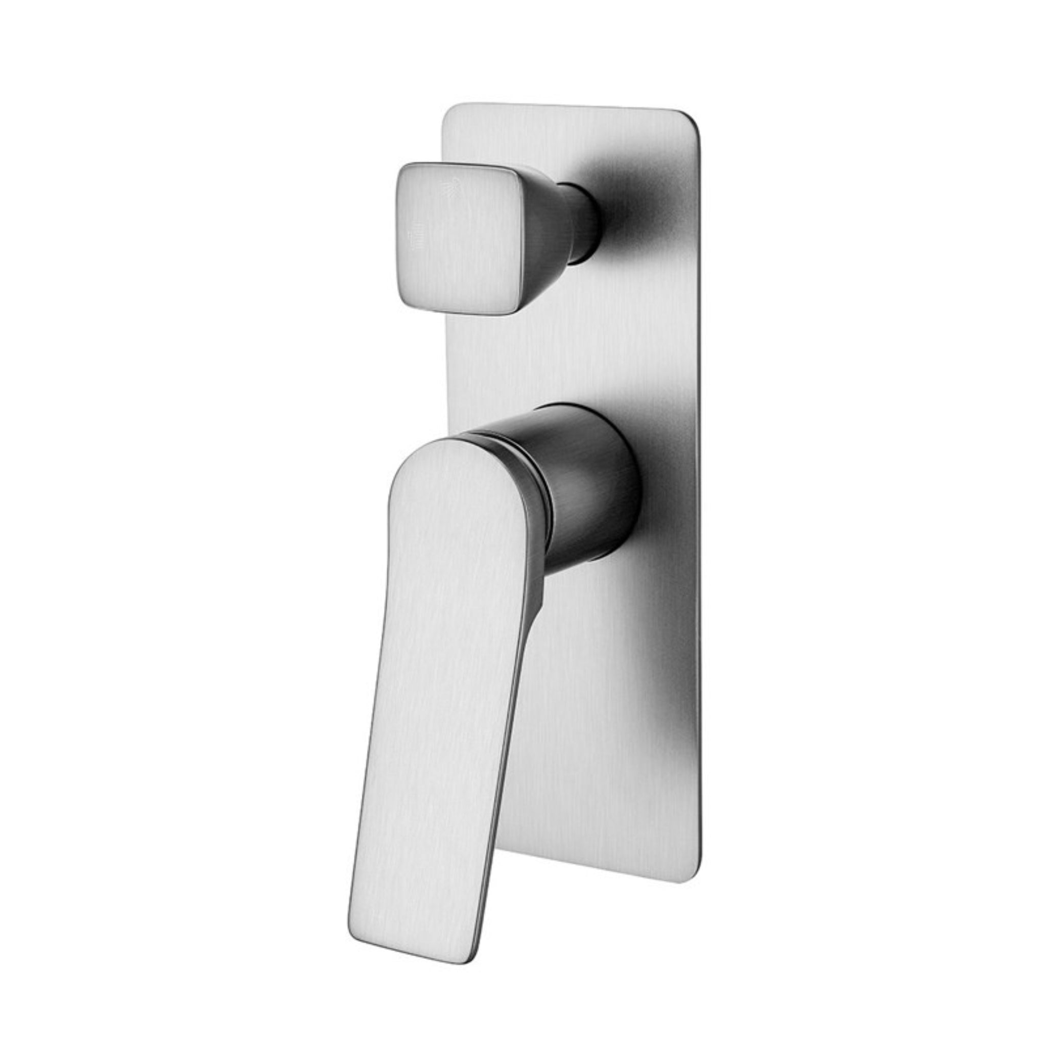 AQUAPERLA RUSHY WALL MIXER WITH DIVERTER 205MM BRUSHED NICKEL