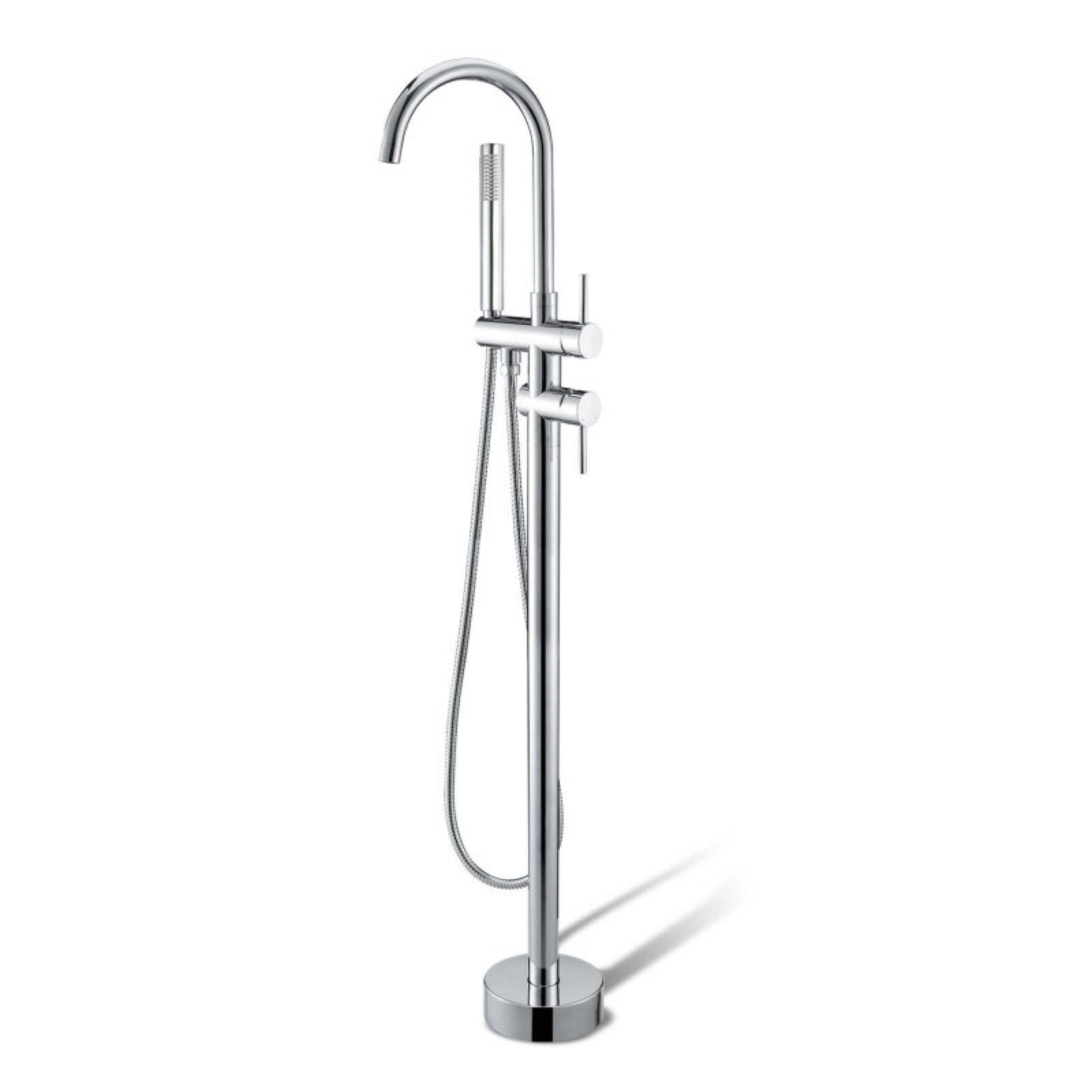 AQUAPERLA FREESTANDING TAP WITH HAND HELD SHOWER 1080MM CHROME