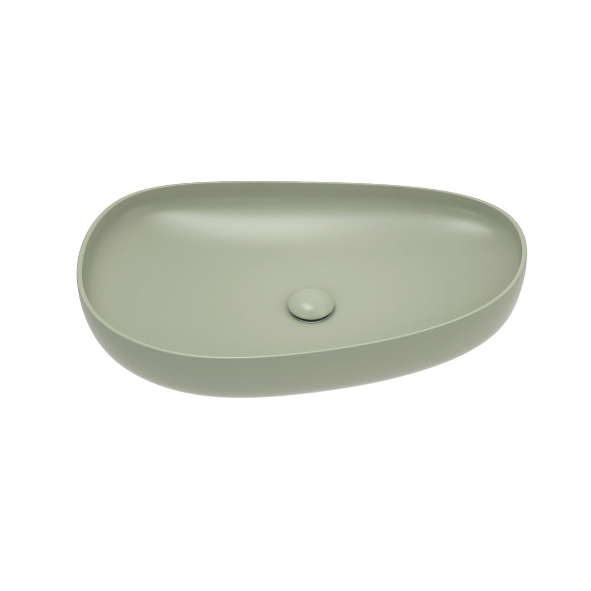 FIENZA PEBBLE ABOVE COUNTER BASIN MATTE OLIVE 650MM