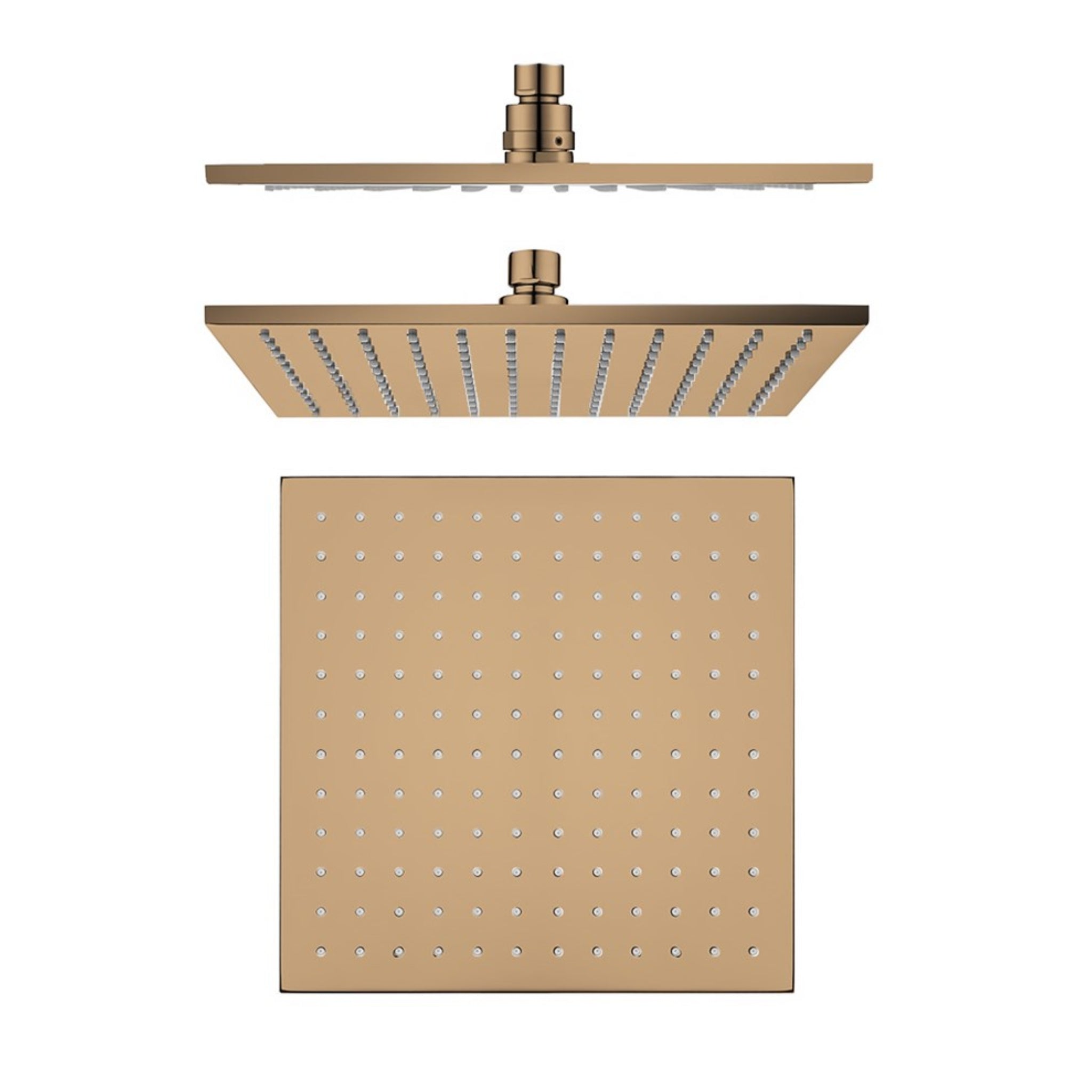 AQUAPERLA SQUARE SHOWER HEAD 250MM ROSE GOLD