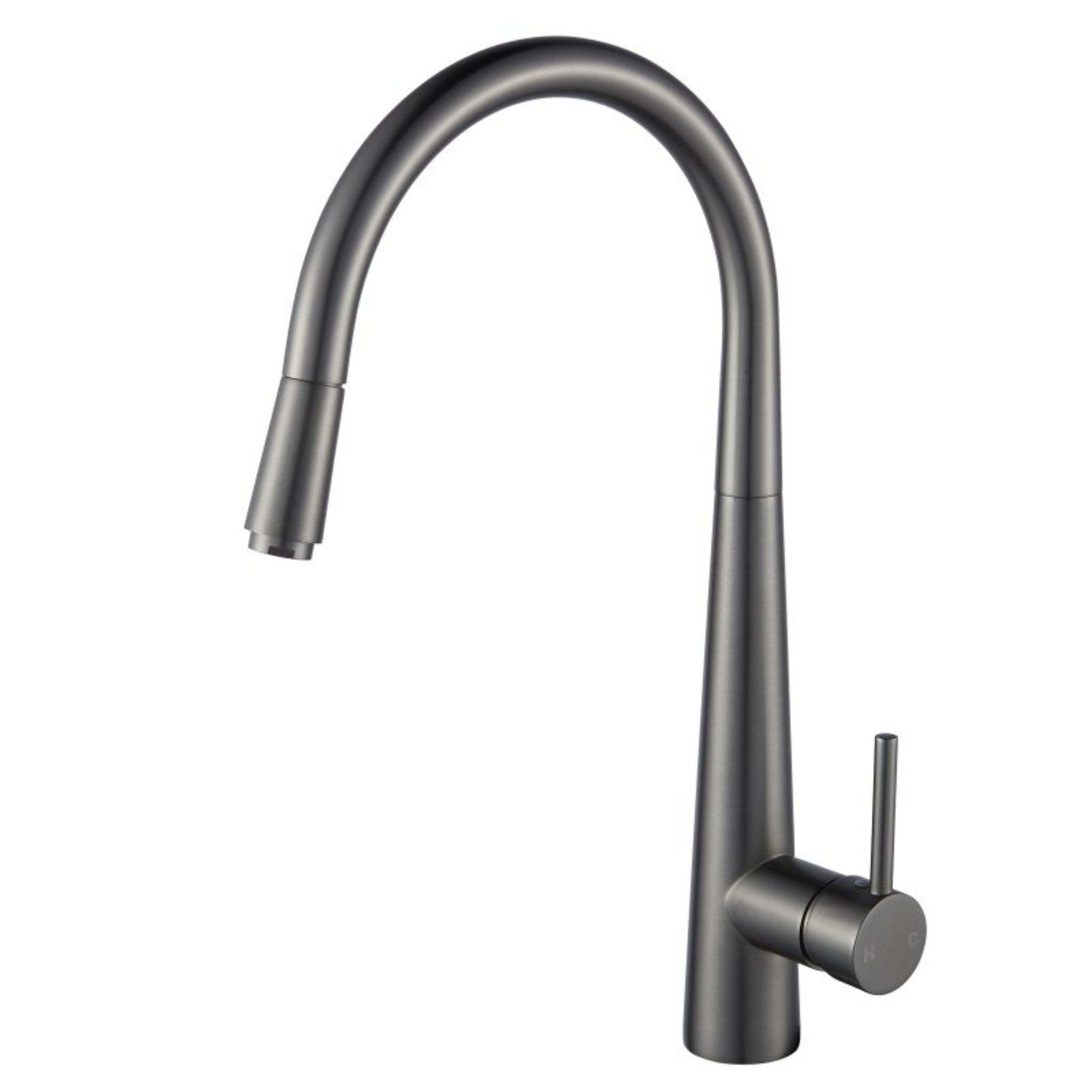 AQUAPERLA PULL OUT KITCHEN MIXER 445MM GUN METAL GREY