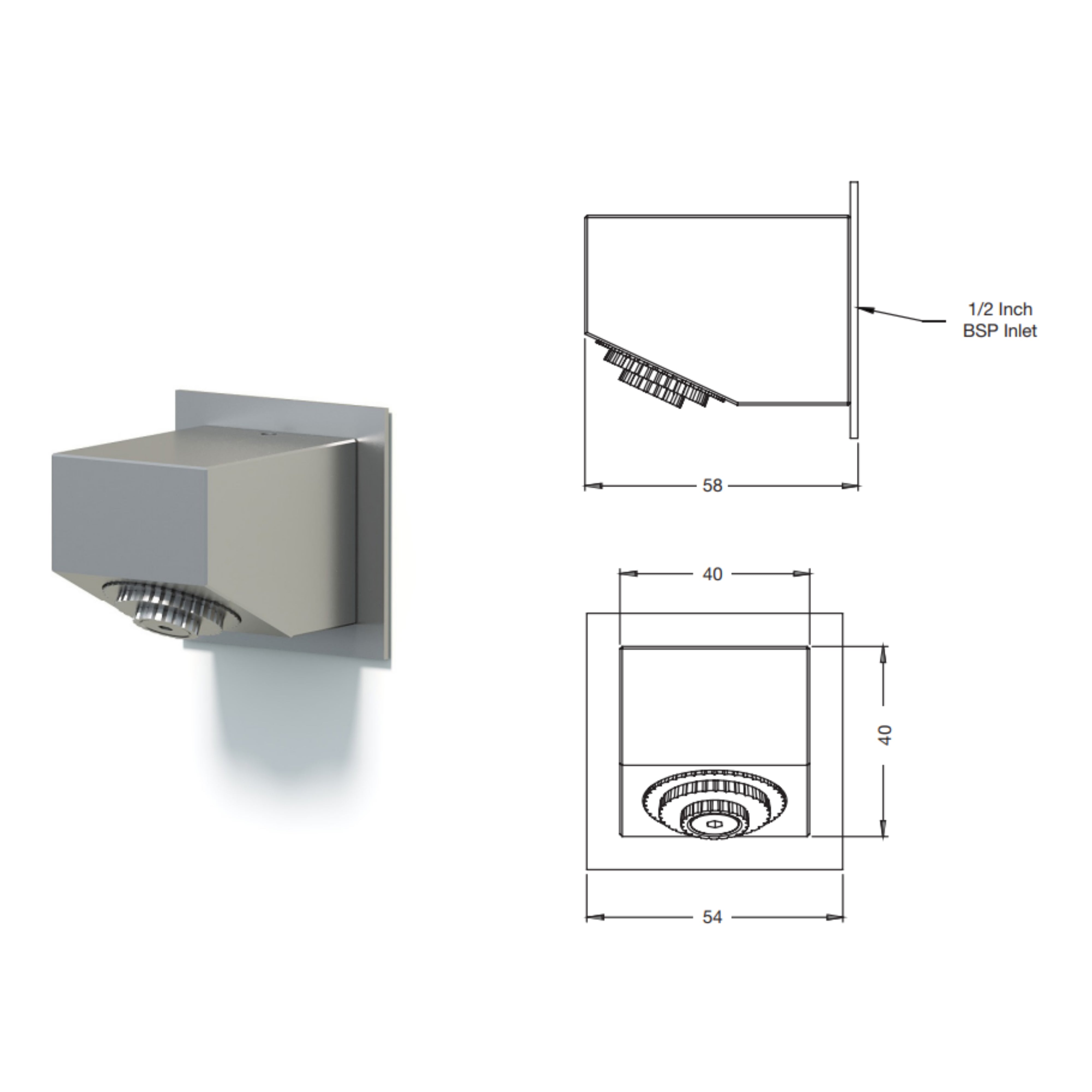 RAINWARE OUTDOOR SHOWER ROSE RING STAINLESS STEEL