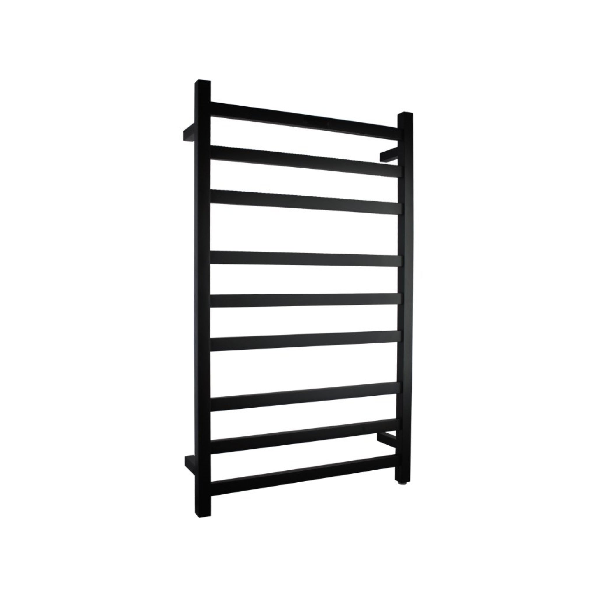 AQUAPERLA 9-BAR LADDER HEATED TOWEL RAIL 1000MM BLACK