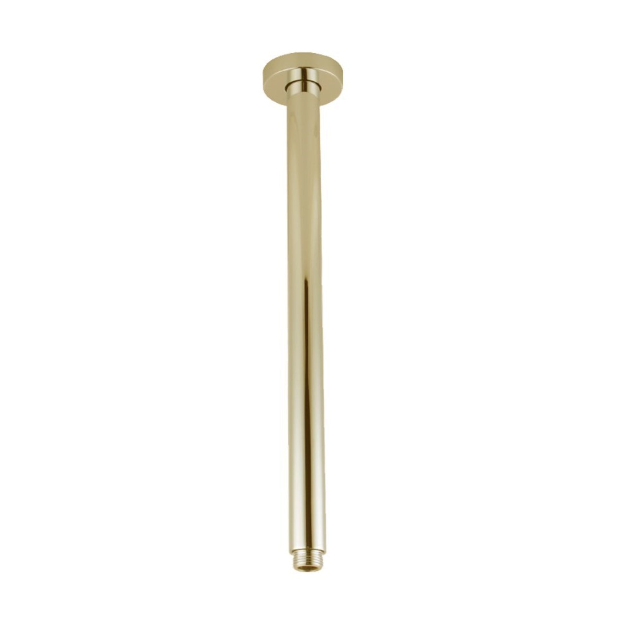 AQUAPERLA ROUND CEILING SHOWER ARM 400MM BRUSHED BRASS