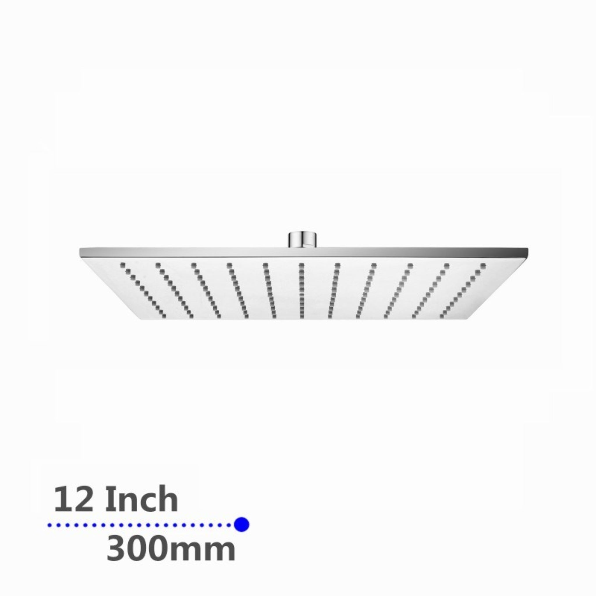 AQUAPERLA BRASS SQUARE SHOWER HEAD 300MM CHROME