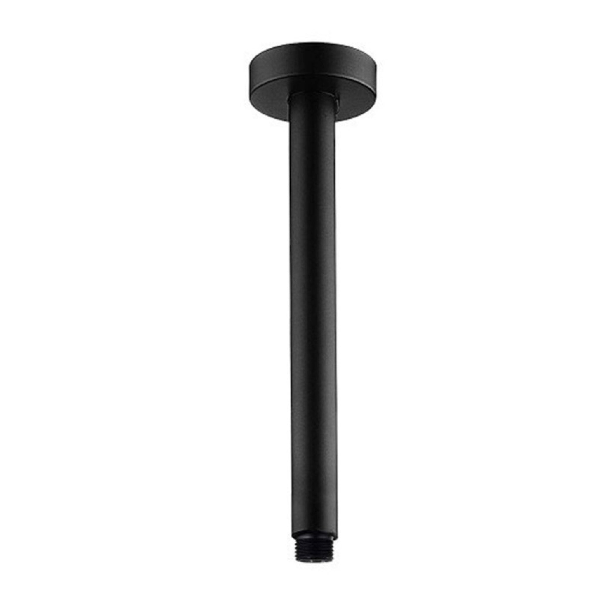 AQUAPERLA ROUND CEILING SHOWER ARM 200MM BLACK