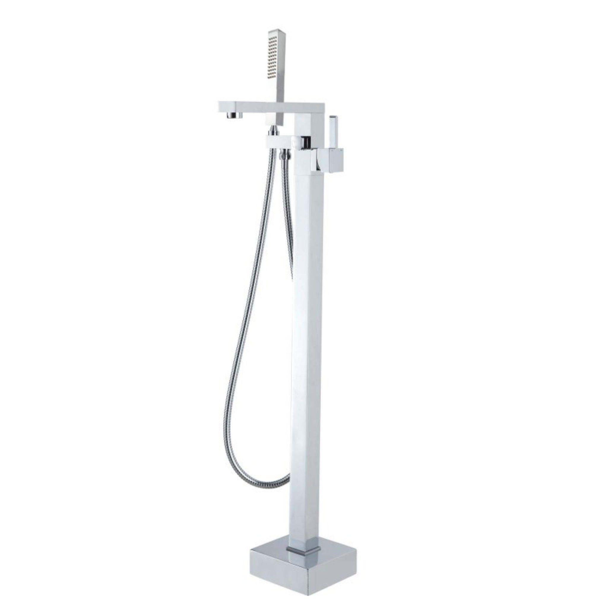 AQUAPERLA FREESTANDING TAP WITH HAND HELD SHOWER 1055MM CHROME