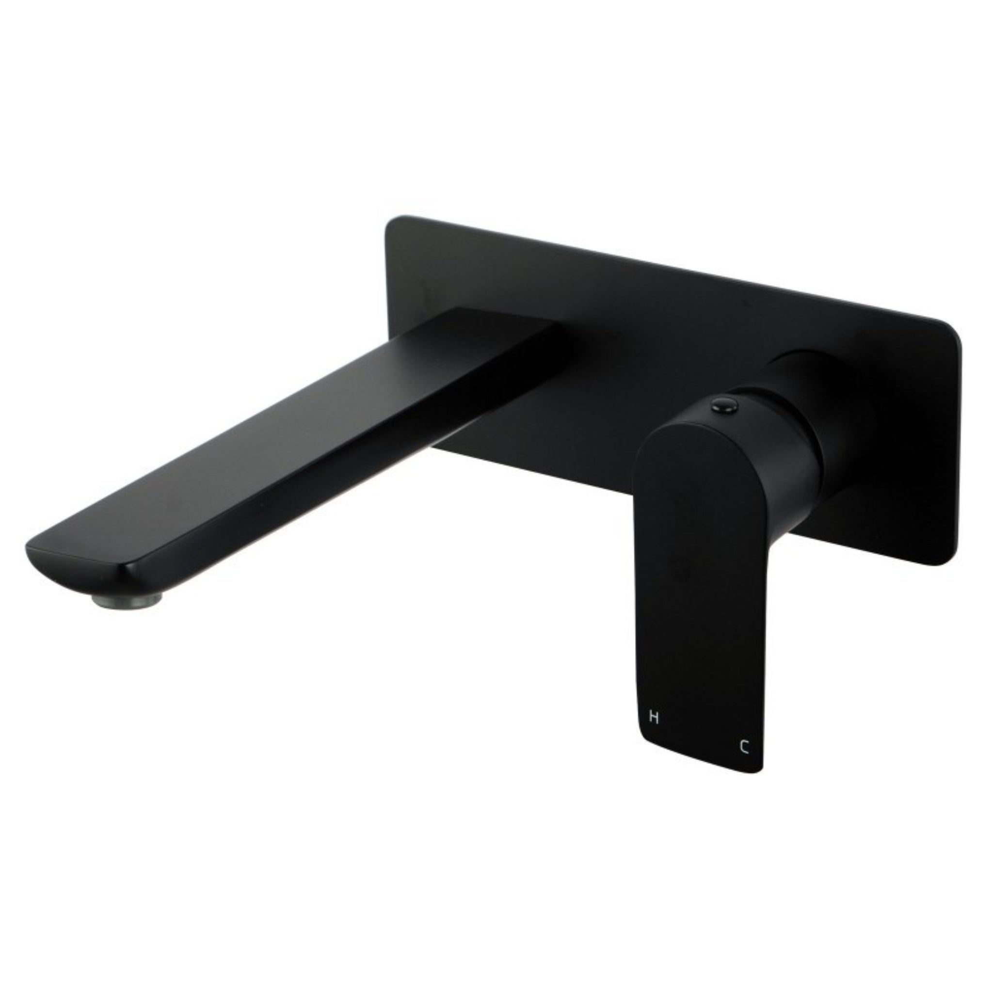 AQUAPERLA VOG WALL MIXER WITH SPOUT 200MM MATTE BLACK