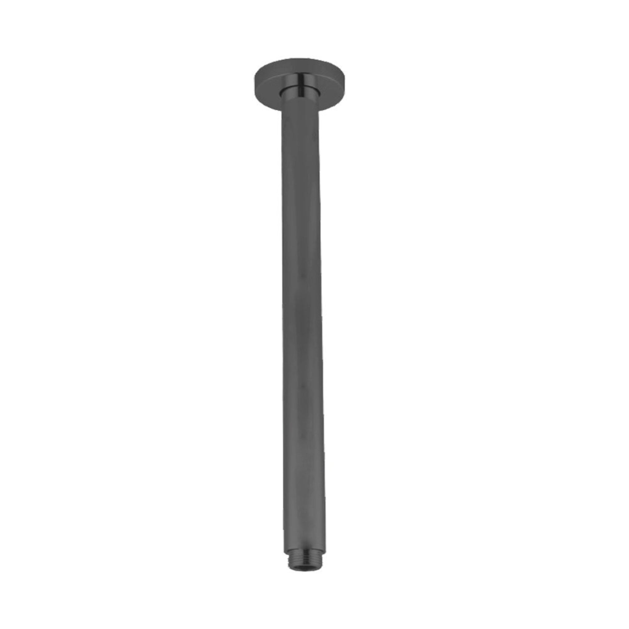 AQUAPERLA ROUND CEILING SHOWER ARM 400MM GUN METAL