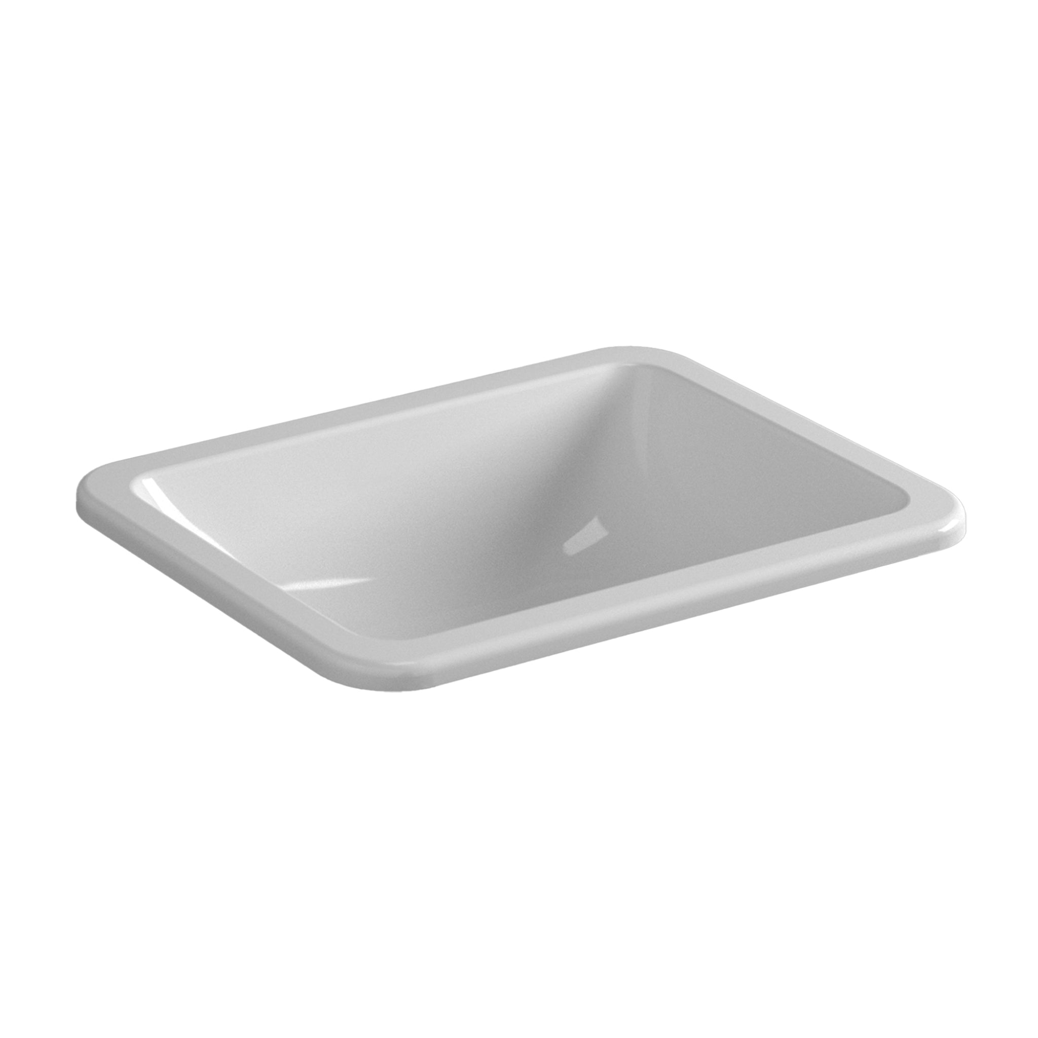 SEIMA LIMNI 451 INSET BASIN WITH OVERFLOW GLOSS WHITE 450MM