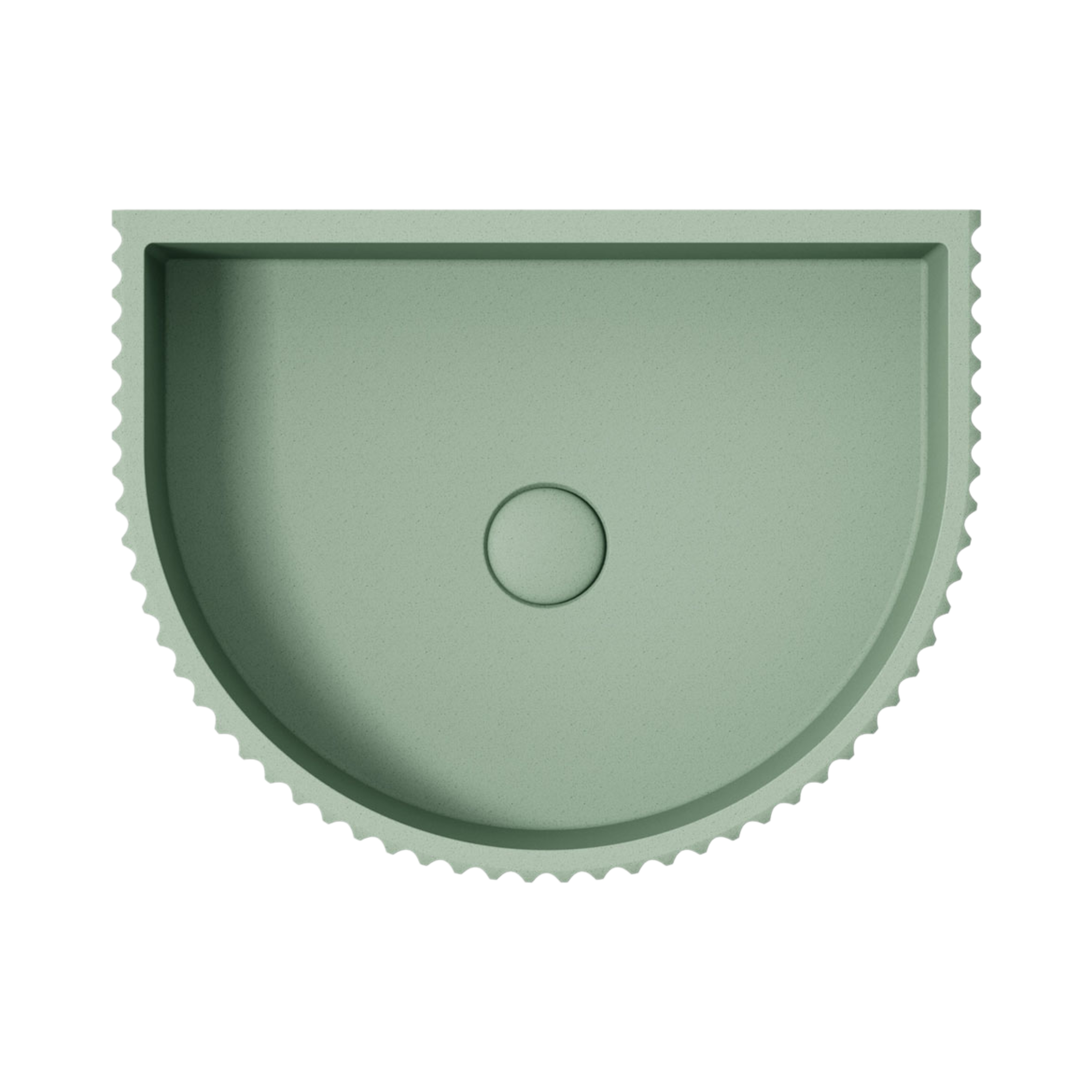 FIENZA VALENTINA FLUTED CONCRETE WALL HUNG BASIN SAGE 465MM