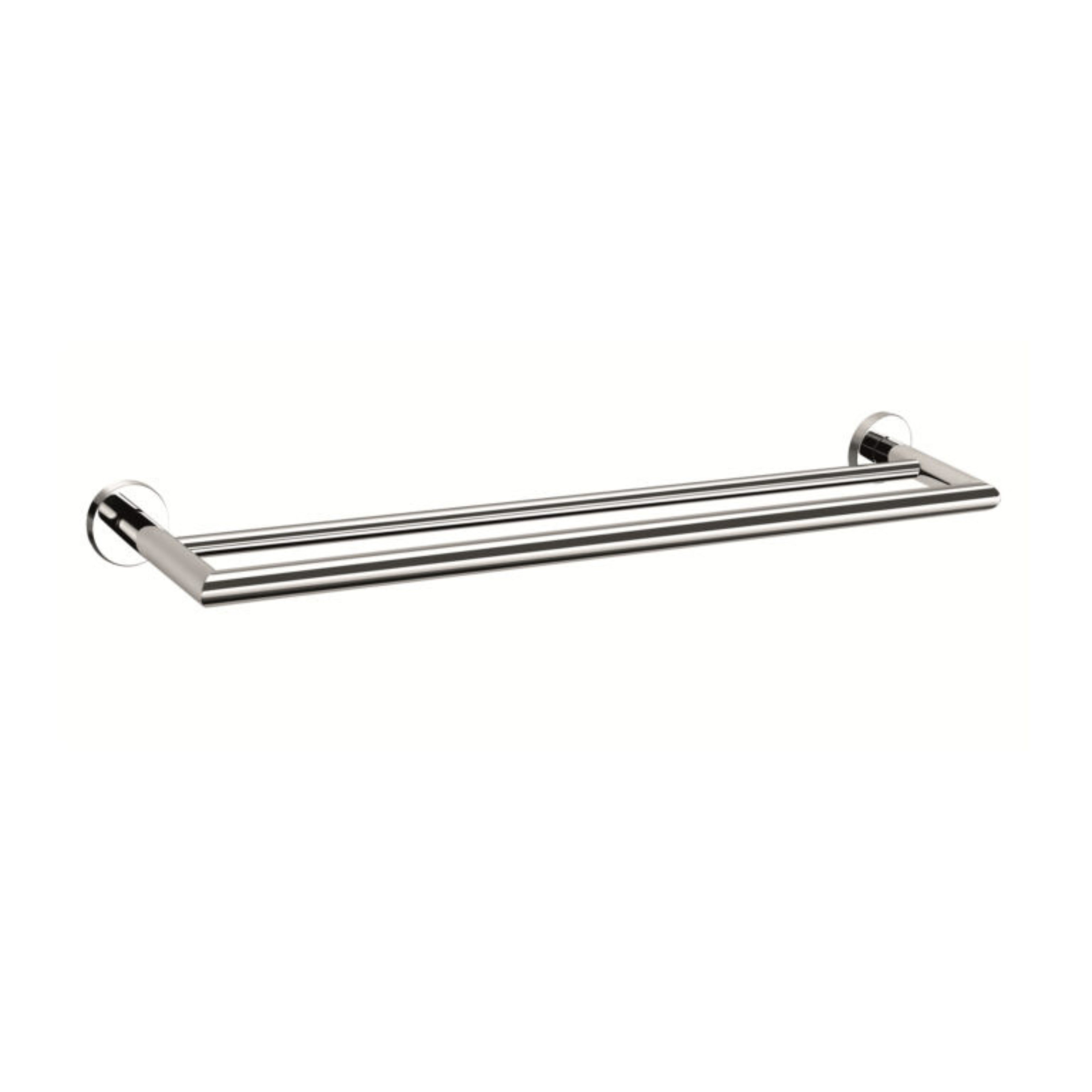 NERO DOLCE DOUBLE TOWEL RAIL CHROME (ALSO AVAILABLE IN 700MM AND 900MM)