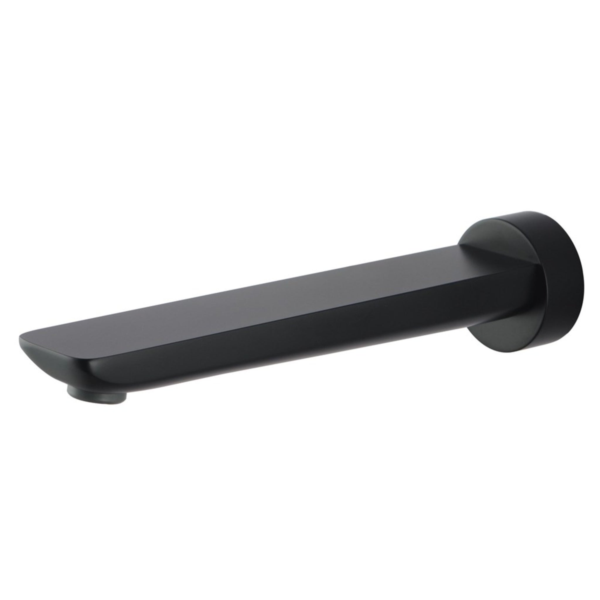 AQUAPERLA RUSHY WALL BATH SPOUT 219MM MATTE BLACK