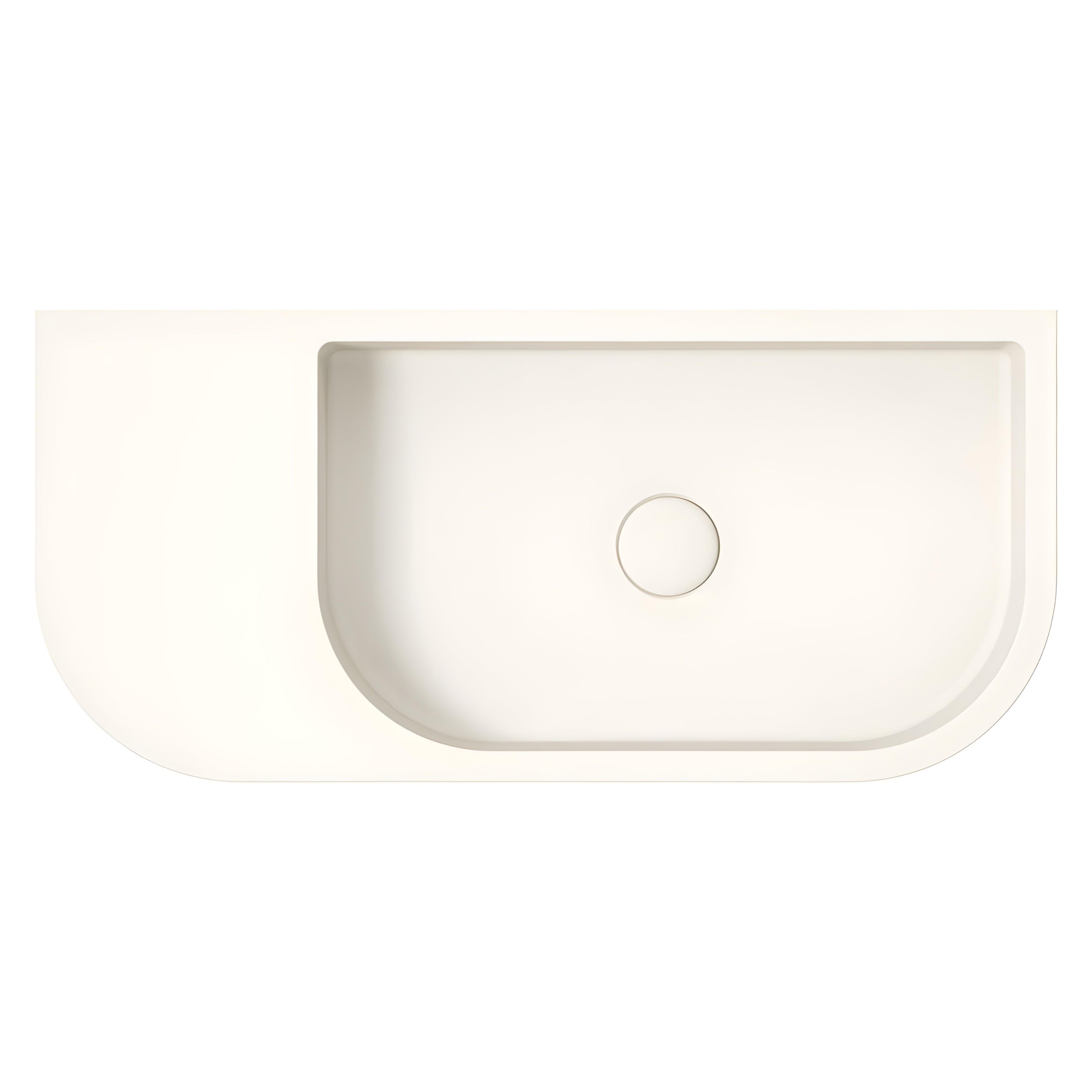 FIENZA BLANCA CONCRETE WALL HUNG BASIN WARM WHITE 650MM