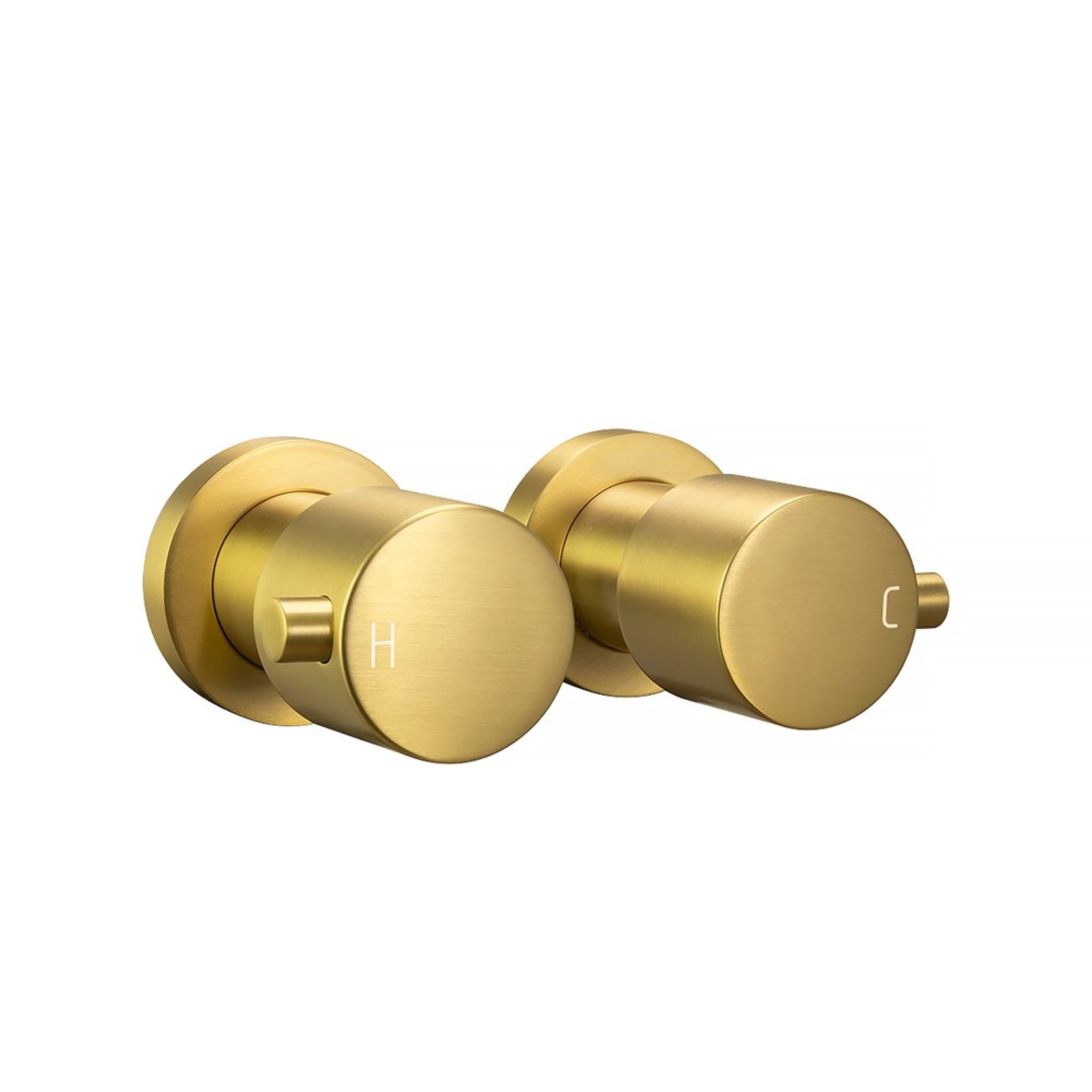 AQUAPERLA SHOWER WALL TAP BRUSHED BRASS