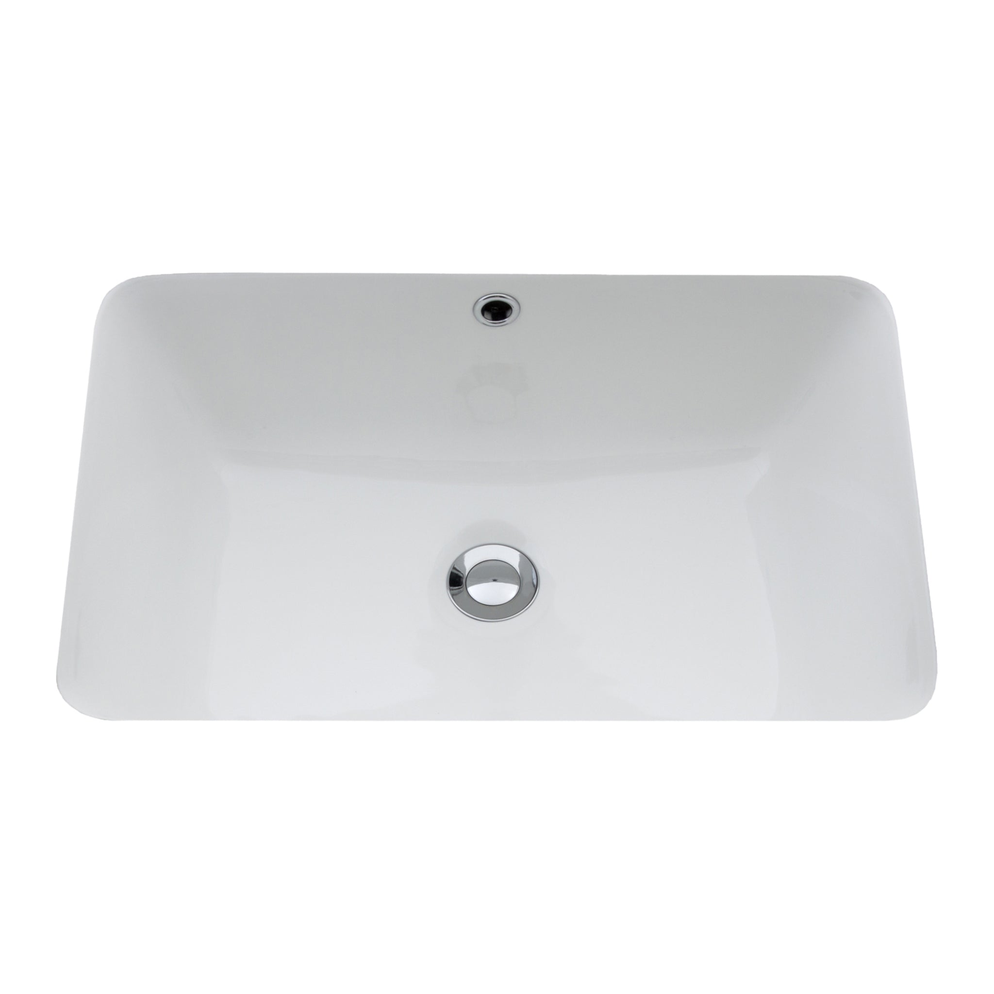 SEIMA PLATI 555 UNDER COUNTER BASIN WITH OVERFLOW GLOSS WHITE 490MM