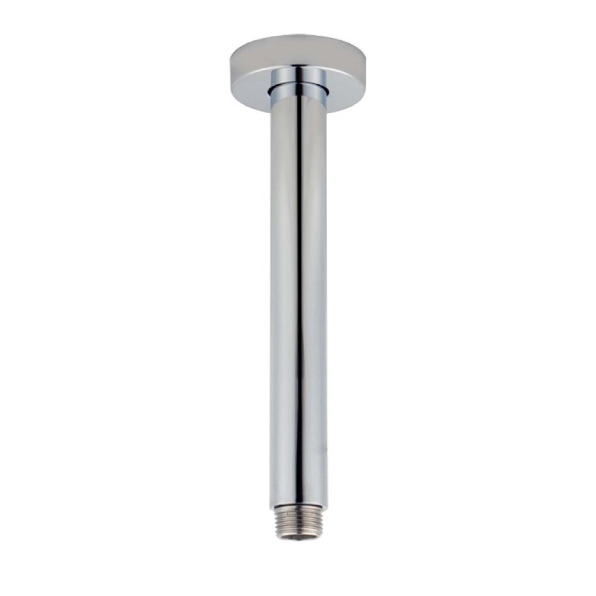 AQUAPERLA ROUND CEILING SHOWER ARM 200MM BRUSHED NICKEL