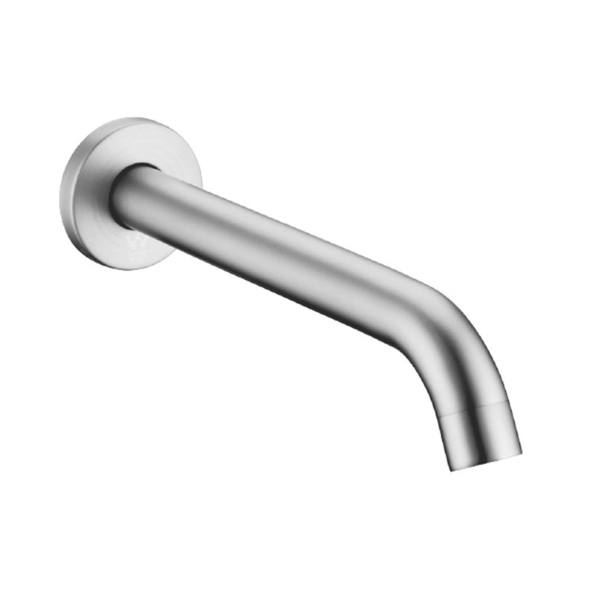 AQUAPERLA LUCID PIN WALL BATH SPOUT 195MM BRUSHED NICKEL