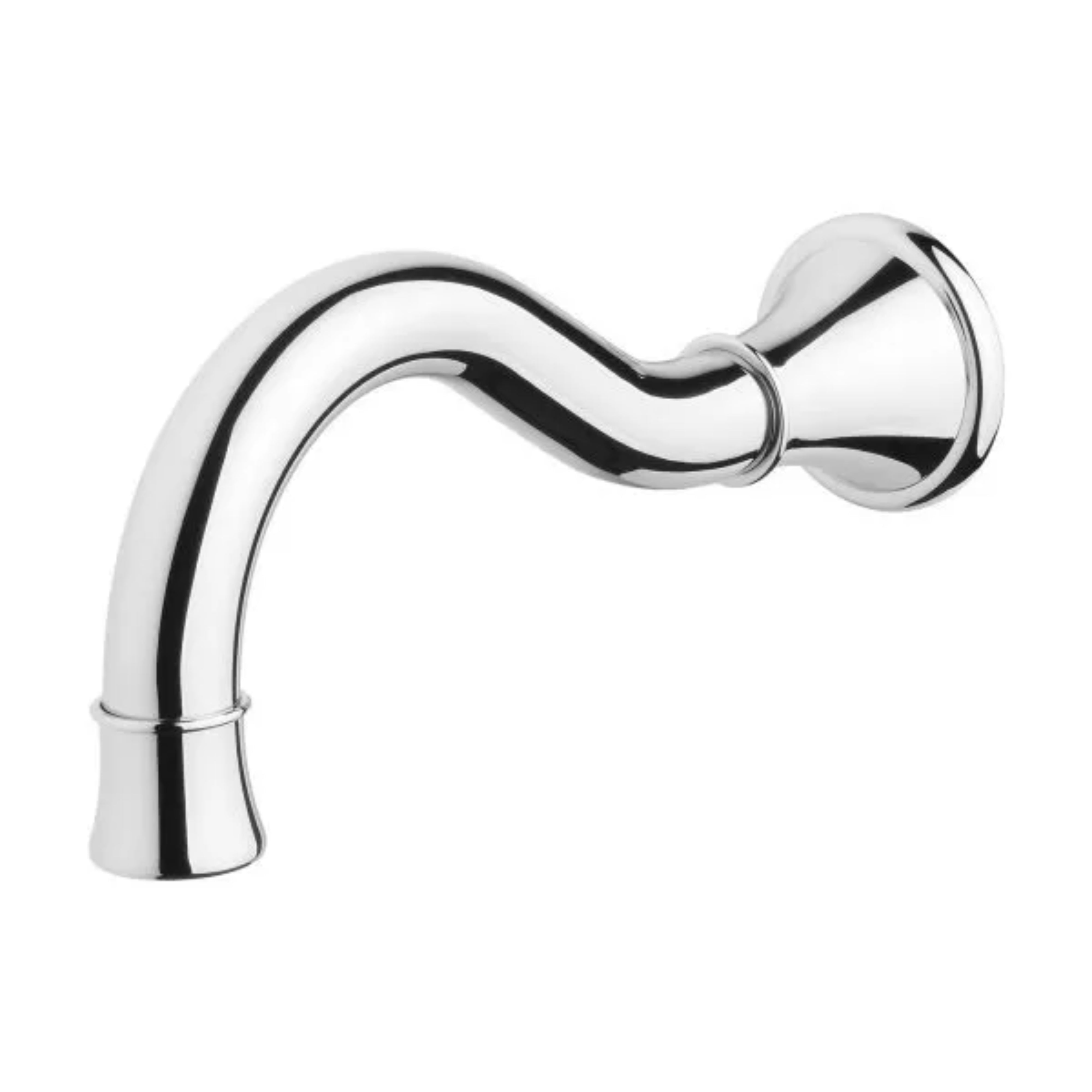 PHOENIX NOSTALGIA WALL BASIN / BATH OUTLET 180MM SHEPHERD CROOK CHROME