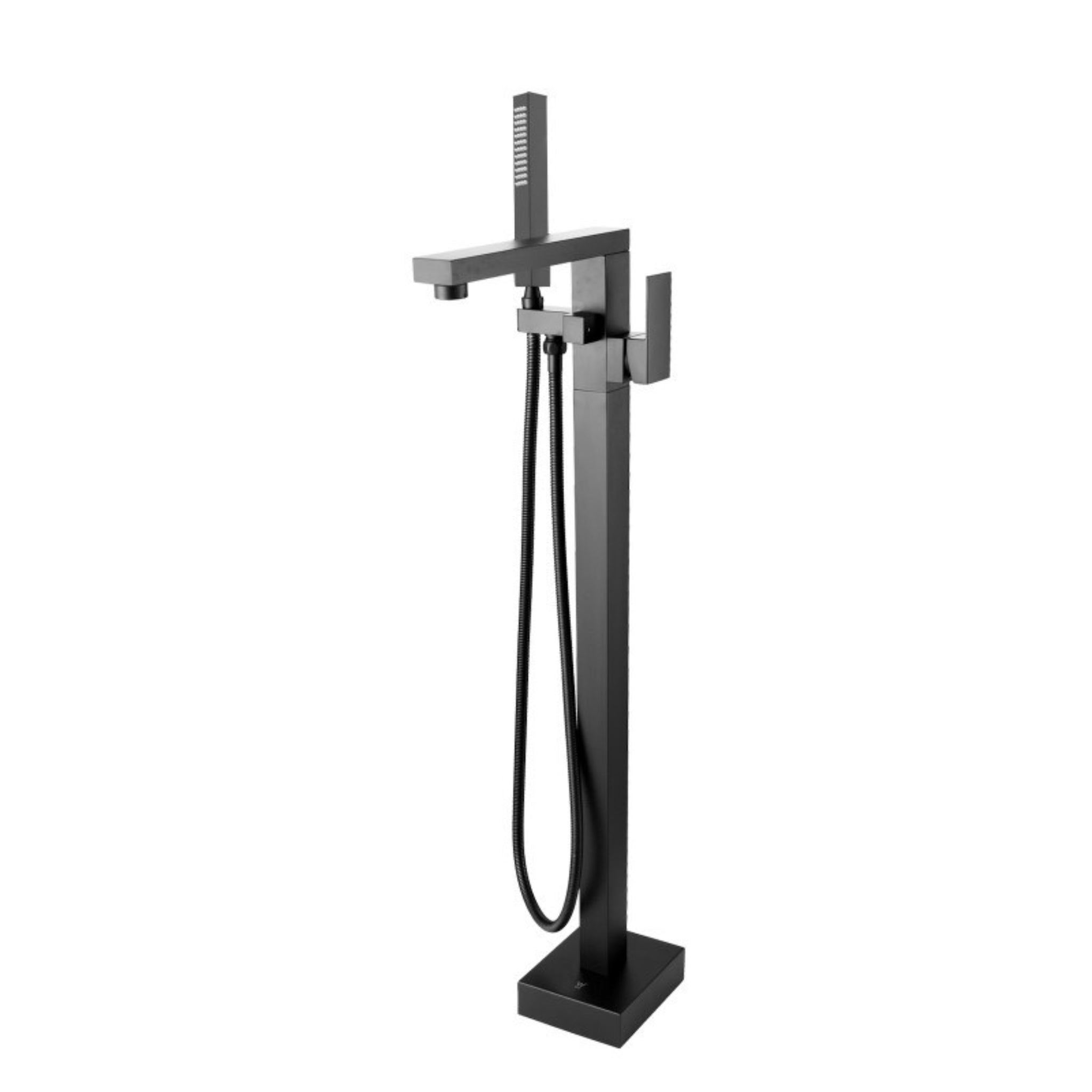 AQUAPERLA FREESTANDING TAP WITH HAND HELD SHOWER 1055MM MATTE BLACK