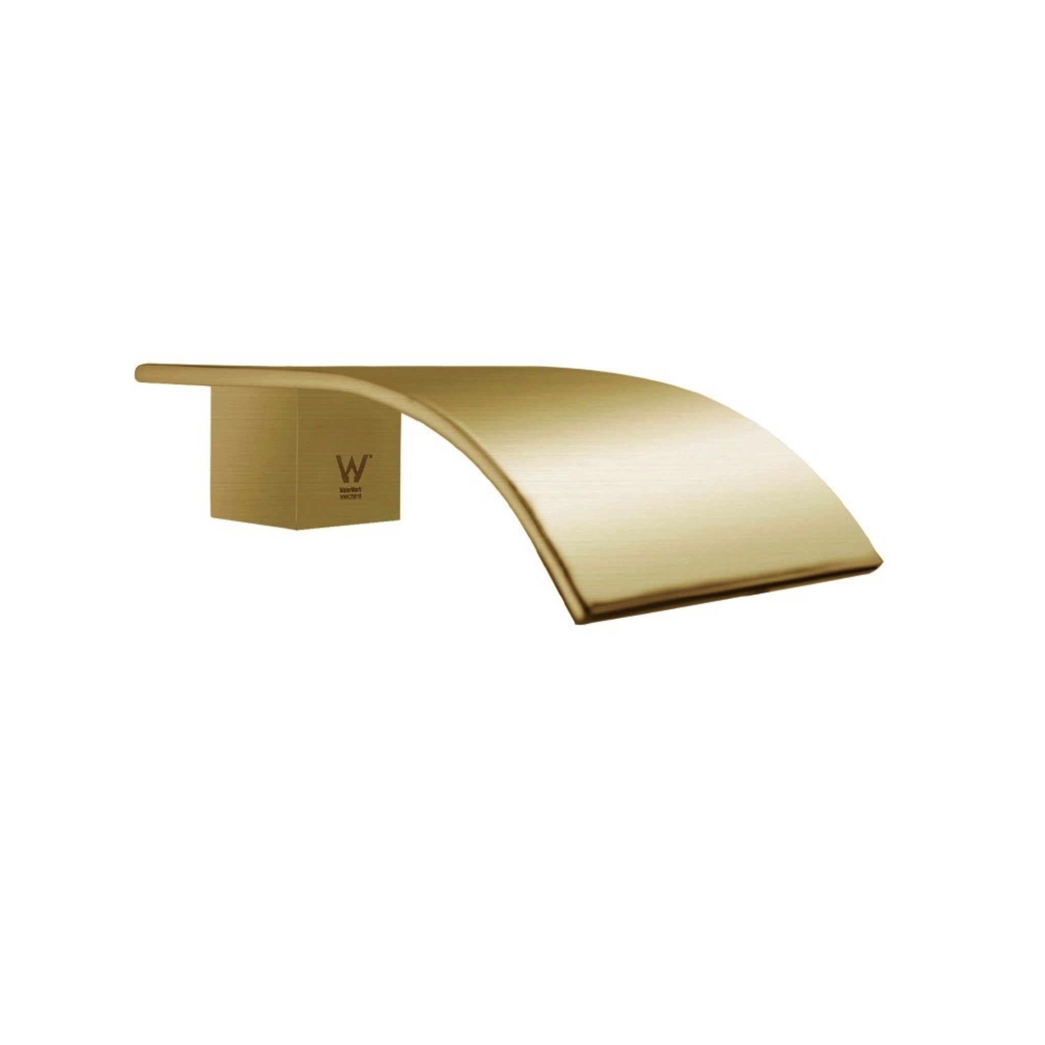 AQUAPERLA WALL BATH SPOUT 183MM BRUSHED BRASS