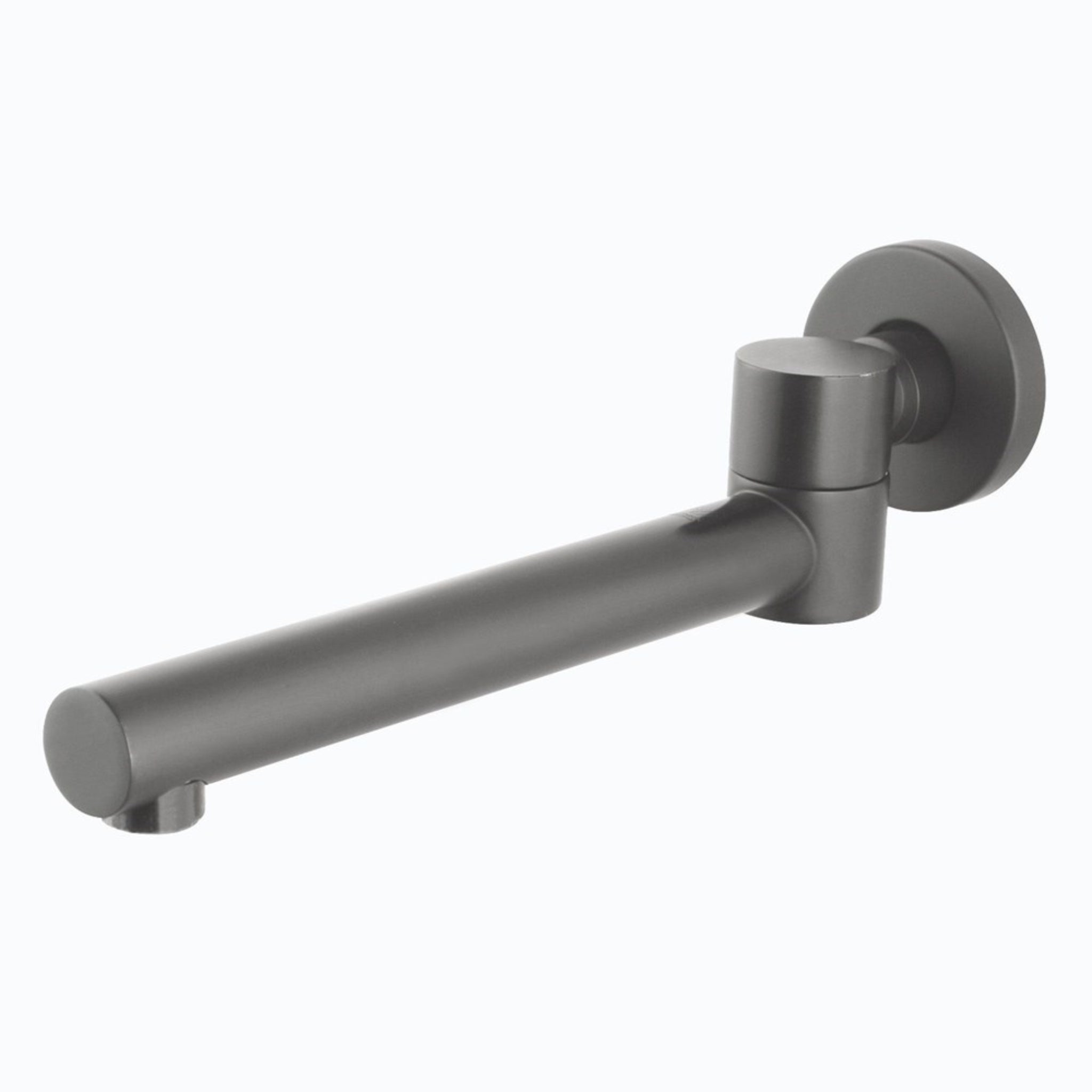 AQUAPERLA SWIVEL WALL BATH SPOUT 247MM GUN METAL