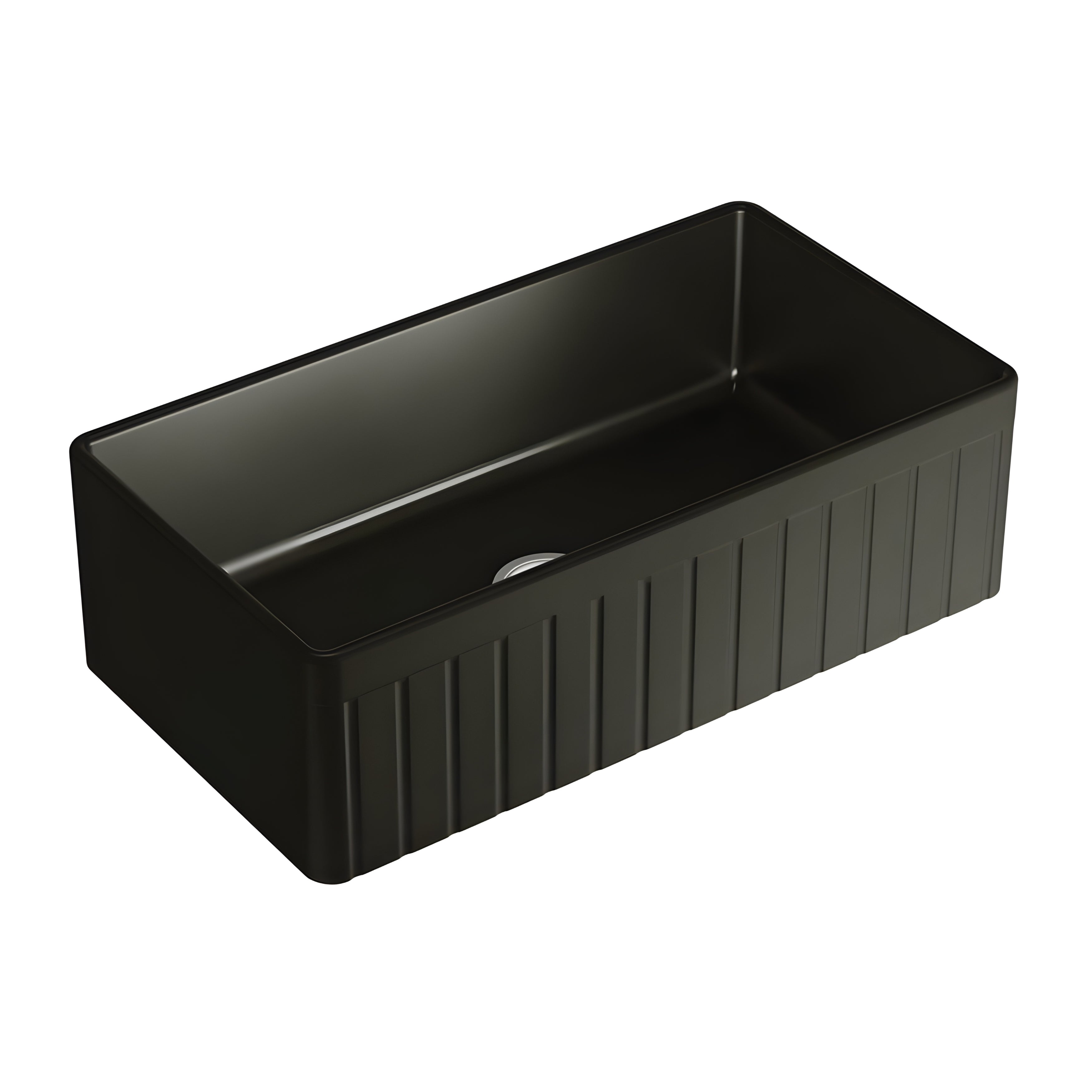 FIENZA BENSON SINGLE BOWL BUTLER SINK MATTE BLACK 830MM