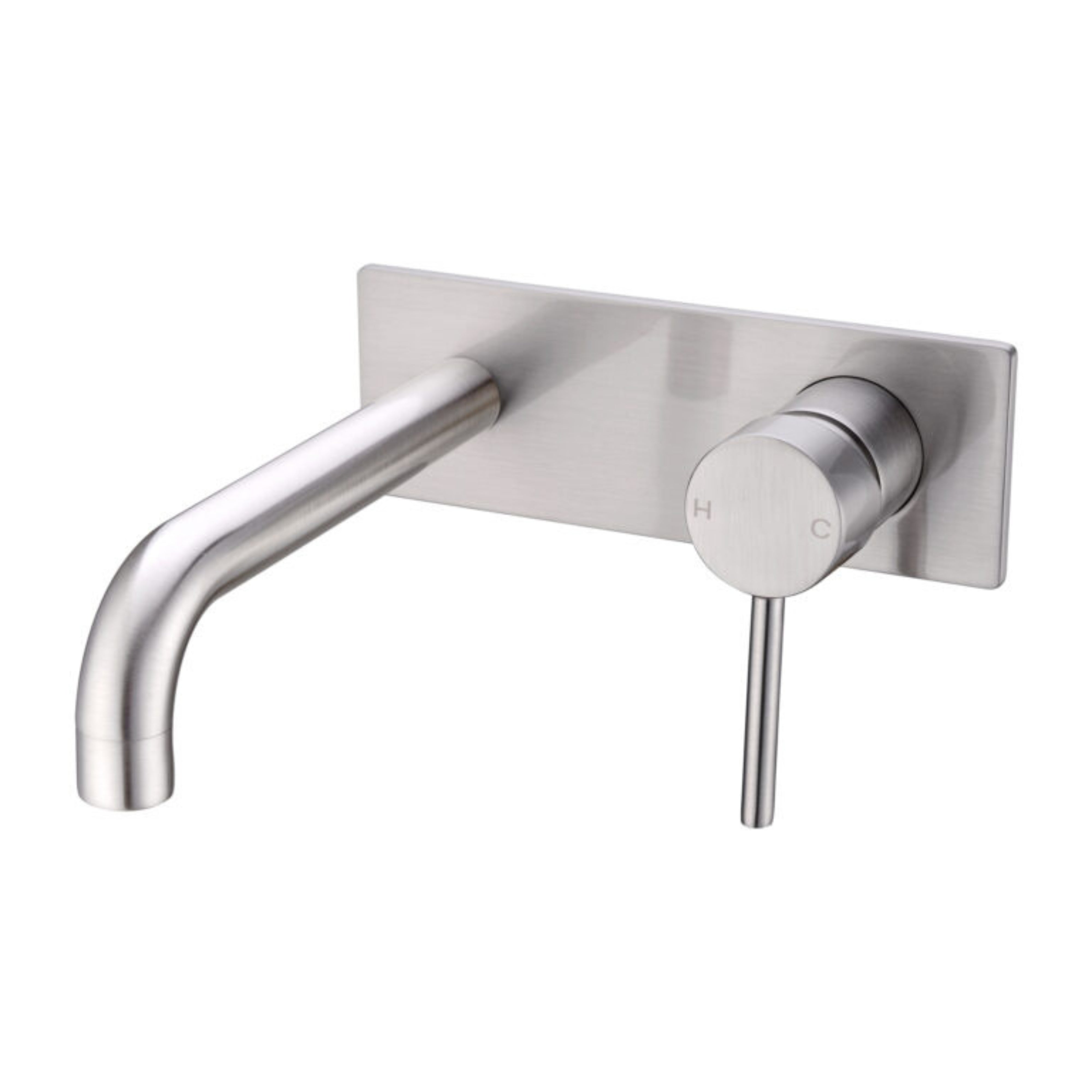 NERO DOLCE WALL BASIN /BATH MIXER 198MM BRUSHED NICKEL