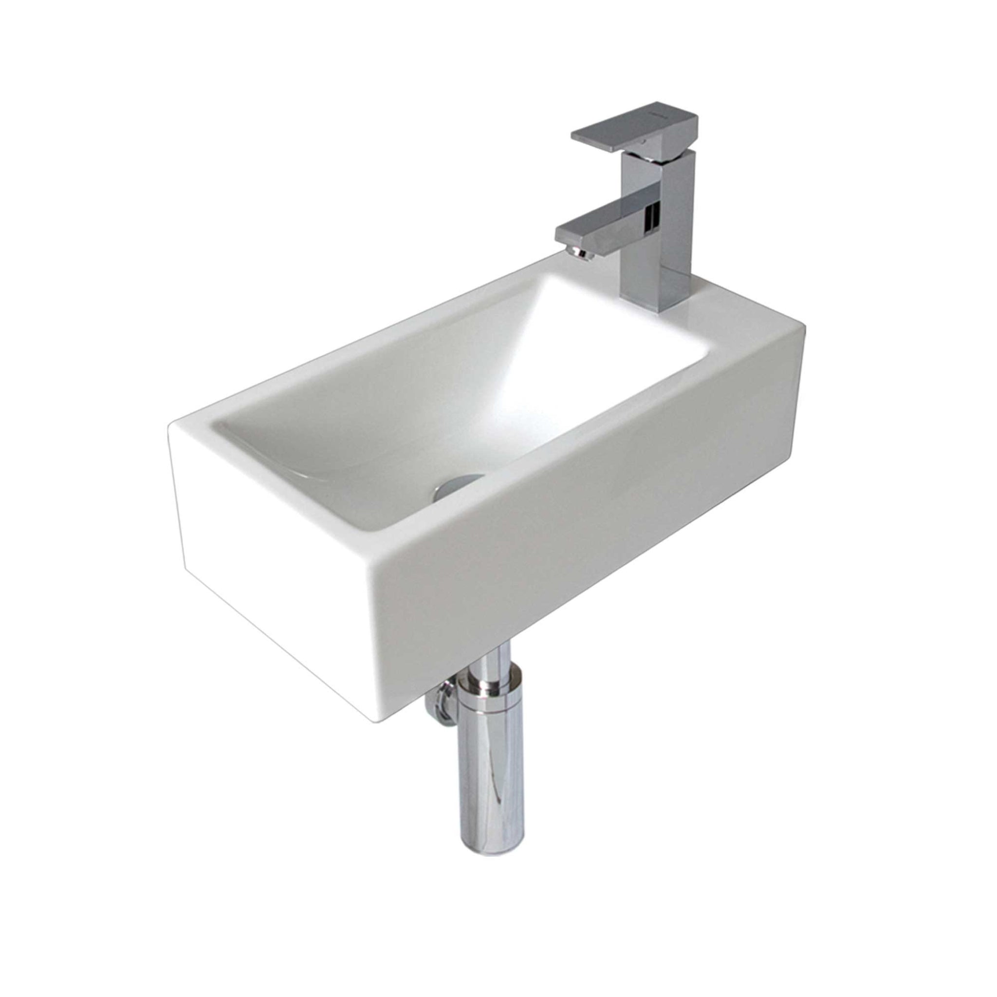 SEIMA KYRA 514 WALL-HUNG BASIN WITH OVERFLOW GLOSS WHITE 500MM